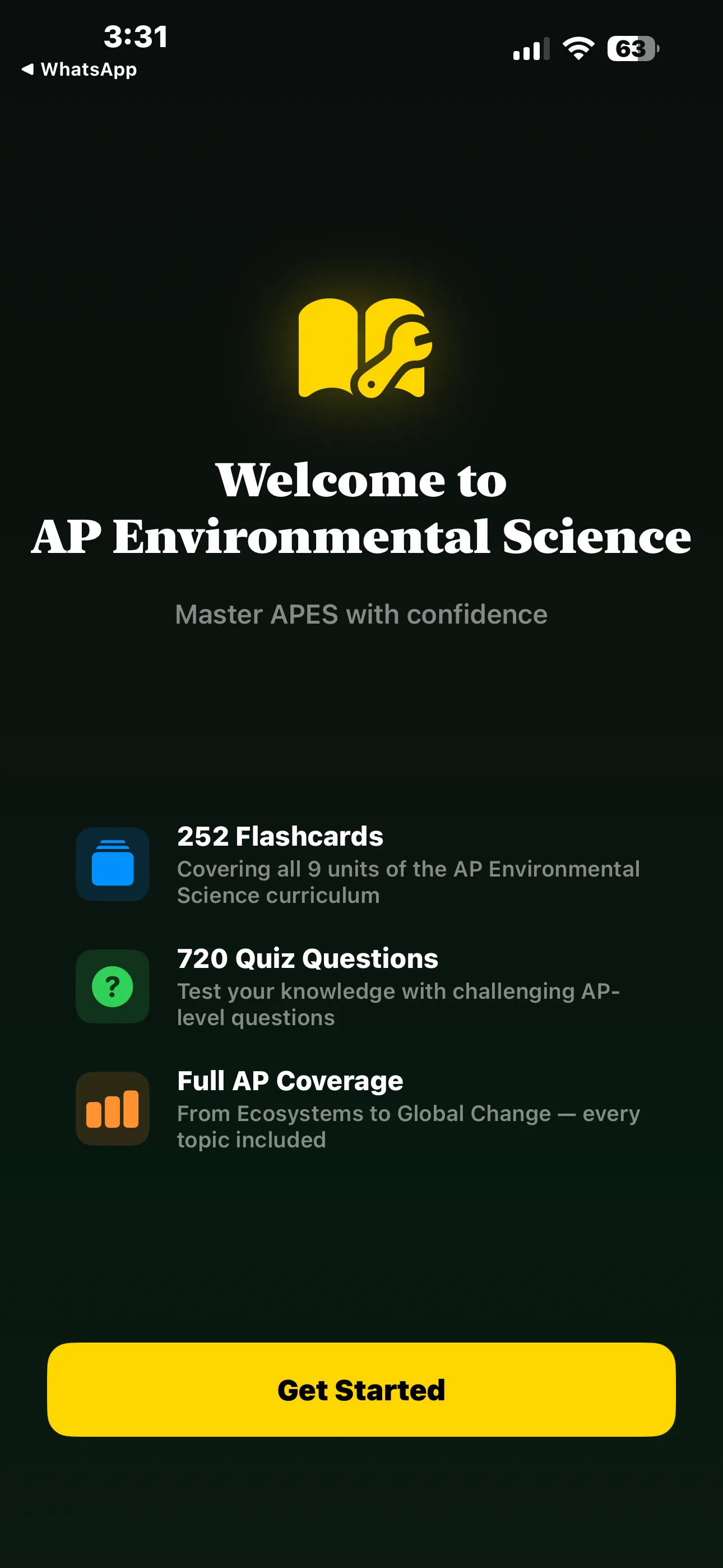 iPhone Screenshot - Welcome Screen