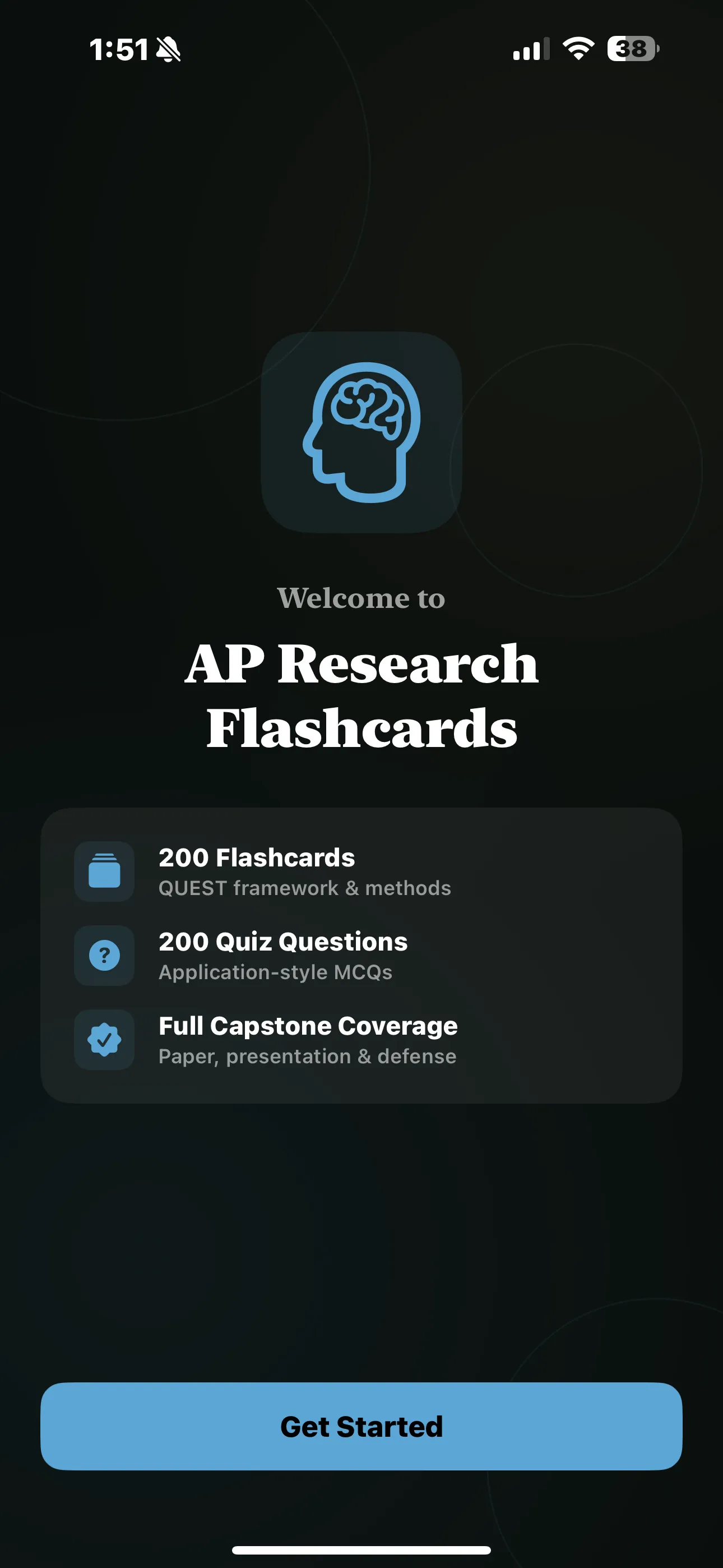 iPhone Screenshot - Welcome Screen