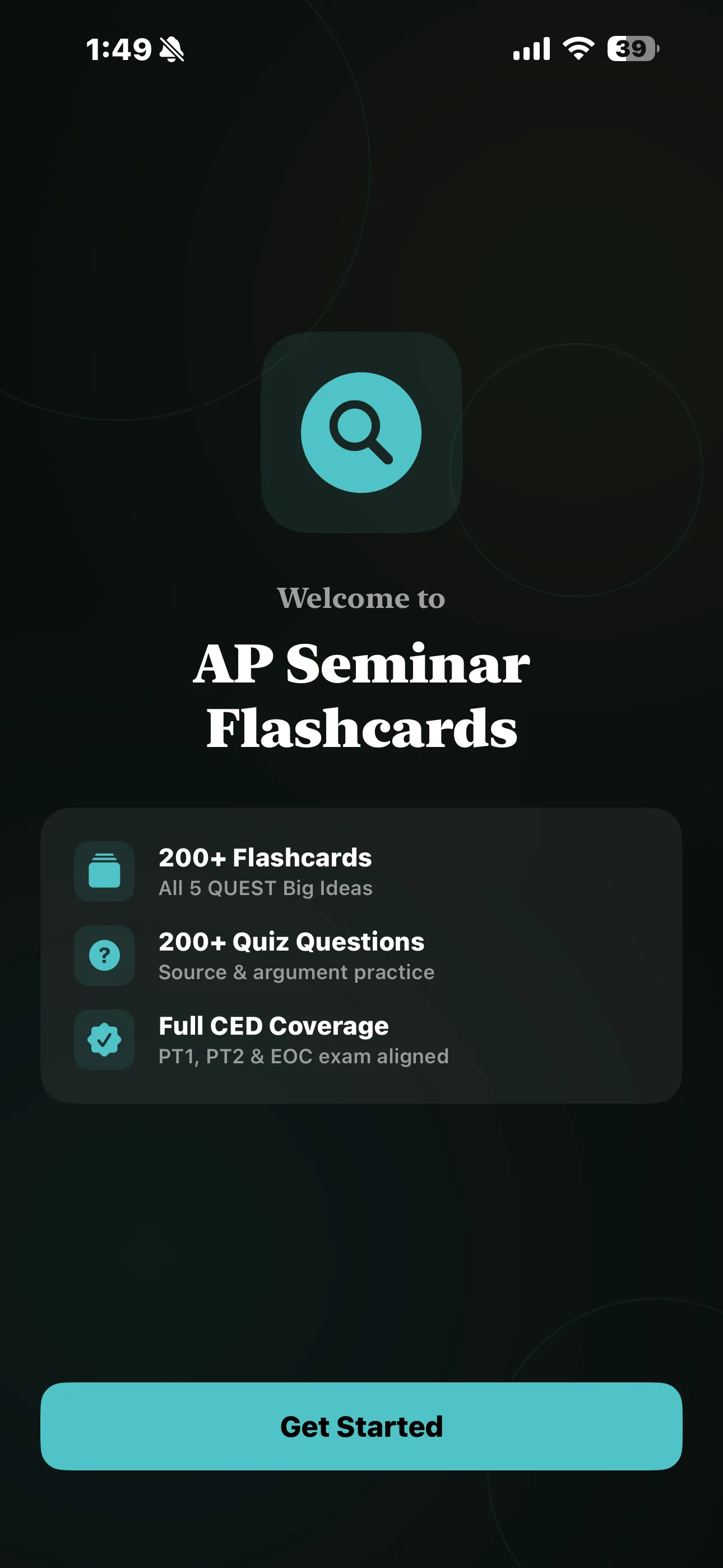 iPhone Screenshot - Welcome Screen