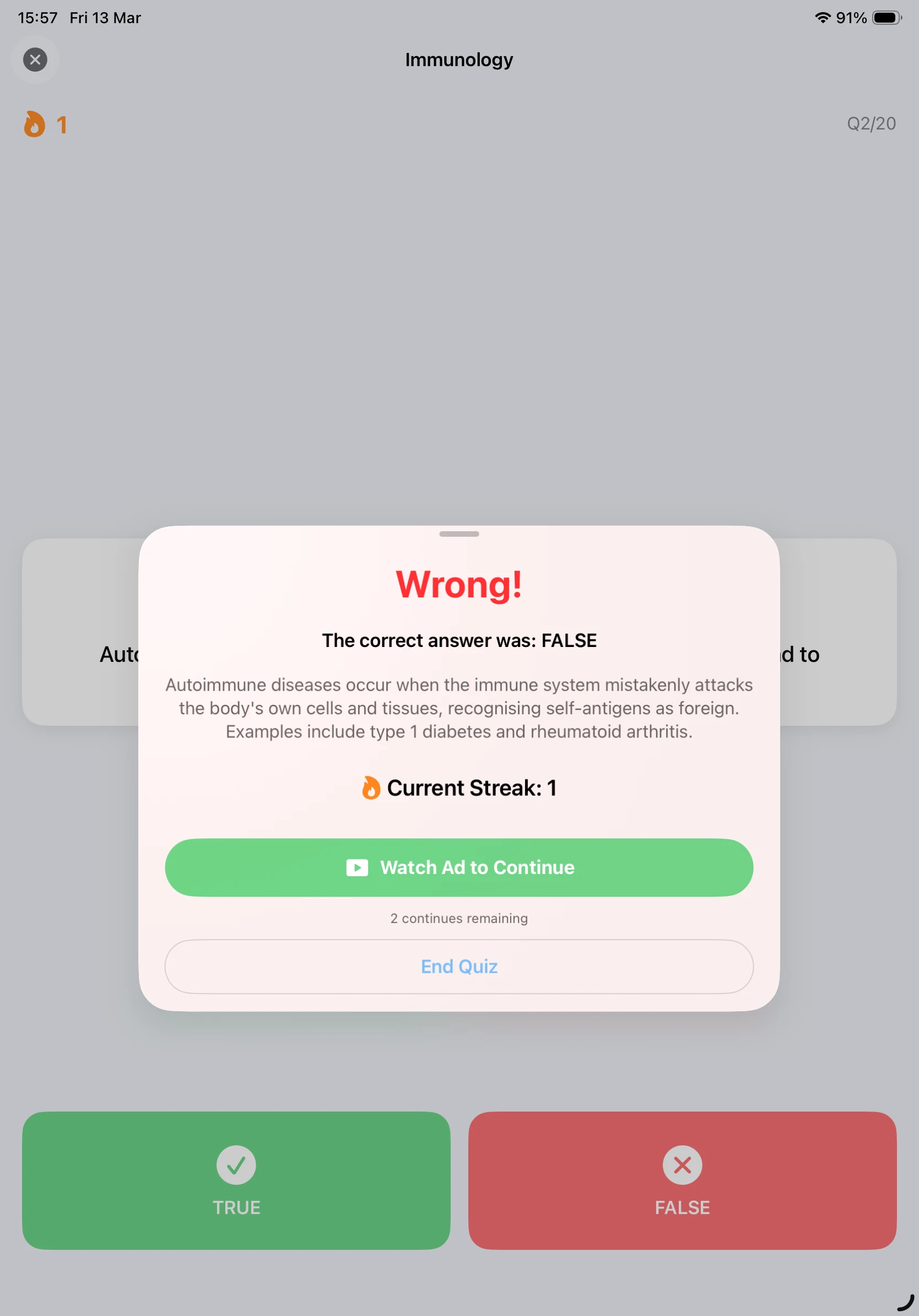 iPad - Wrong Answer Explanation