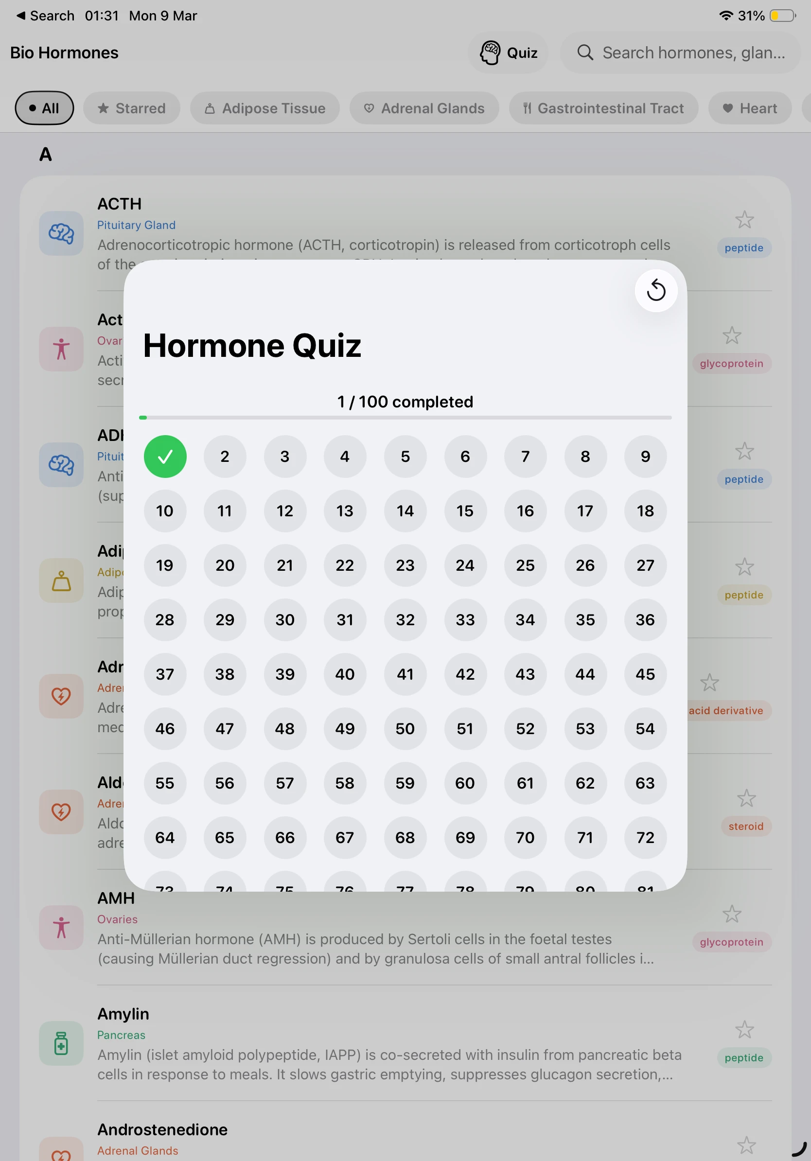 iPad - Quiz Overview