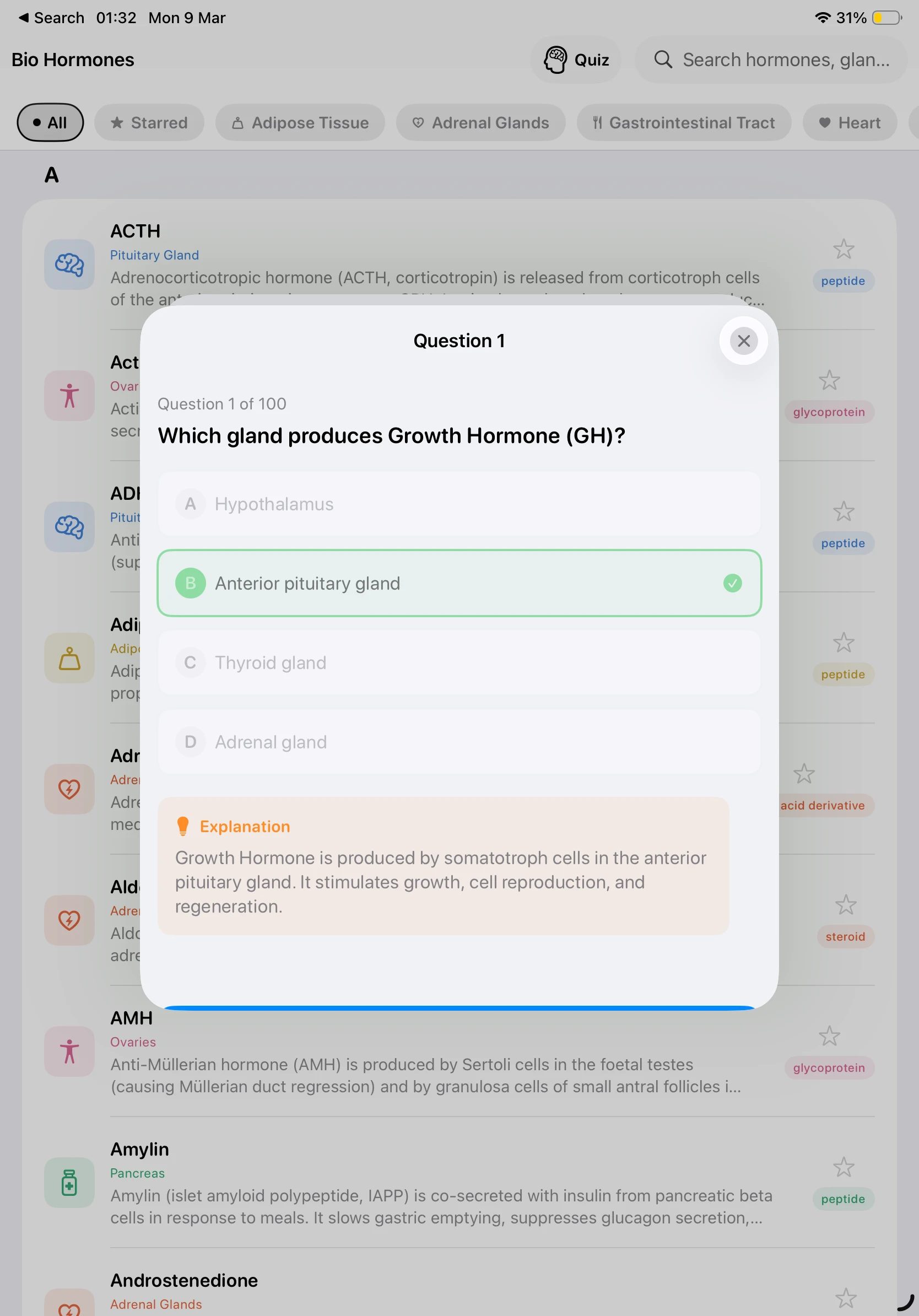 iPad - Quiz Answer with Explanation
