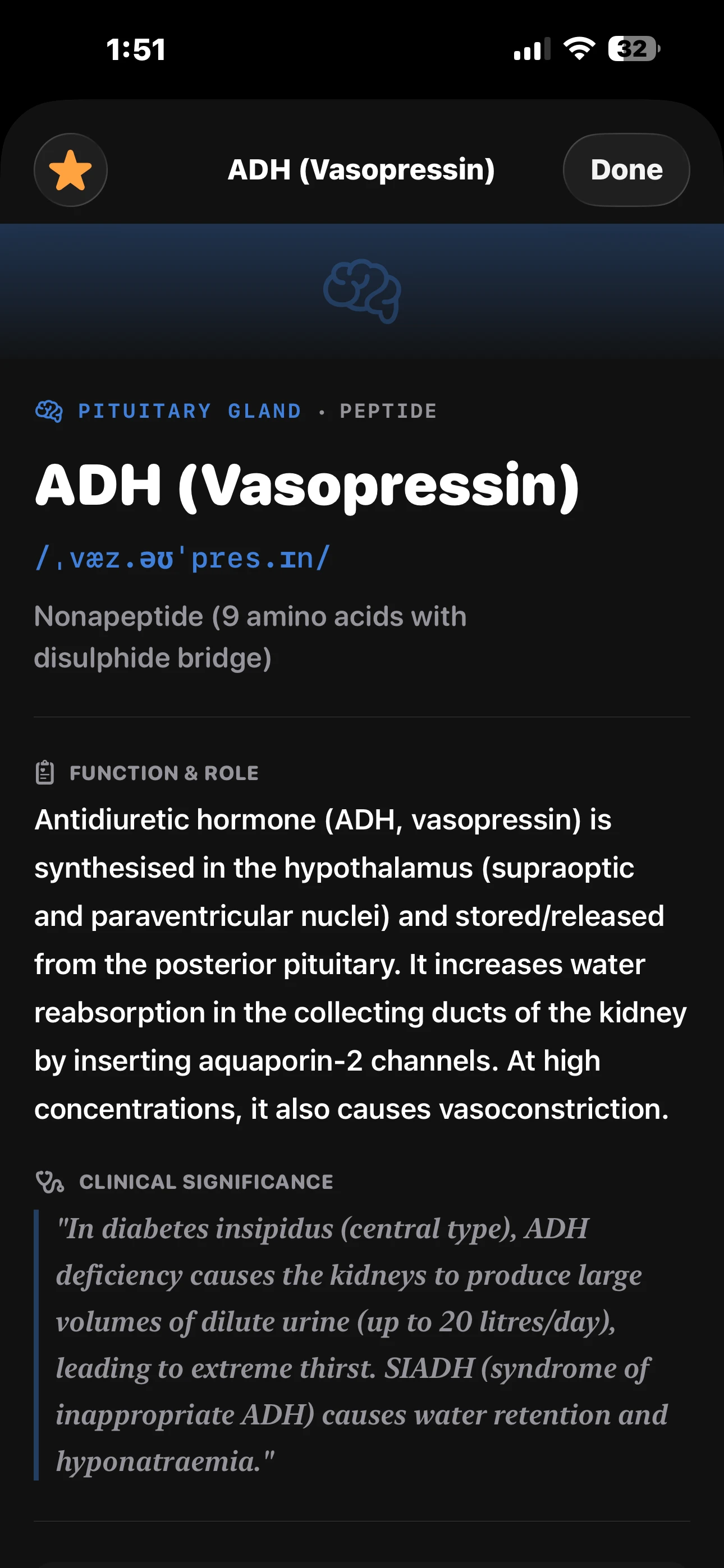 iPhone - Hormone Detail Flashcard (Dark)