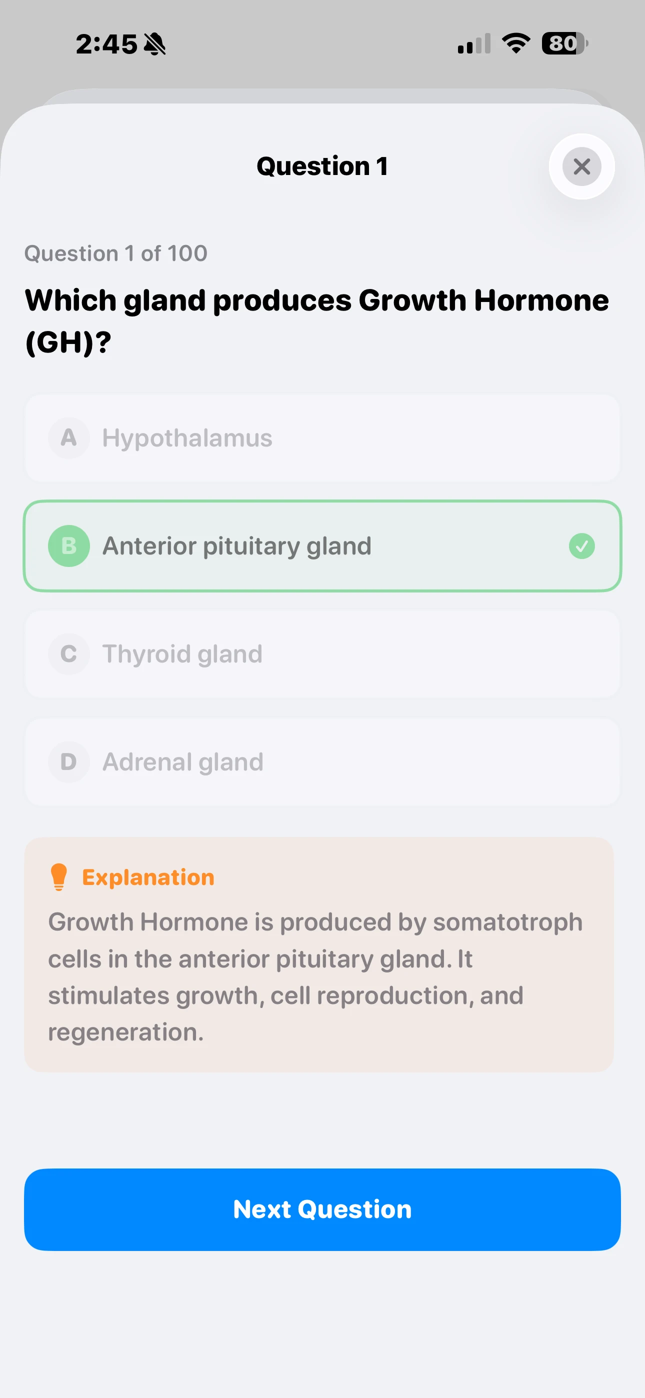 iPhone - Quiz Answer with Explanation