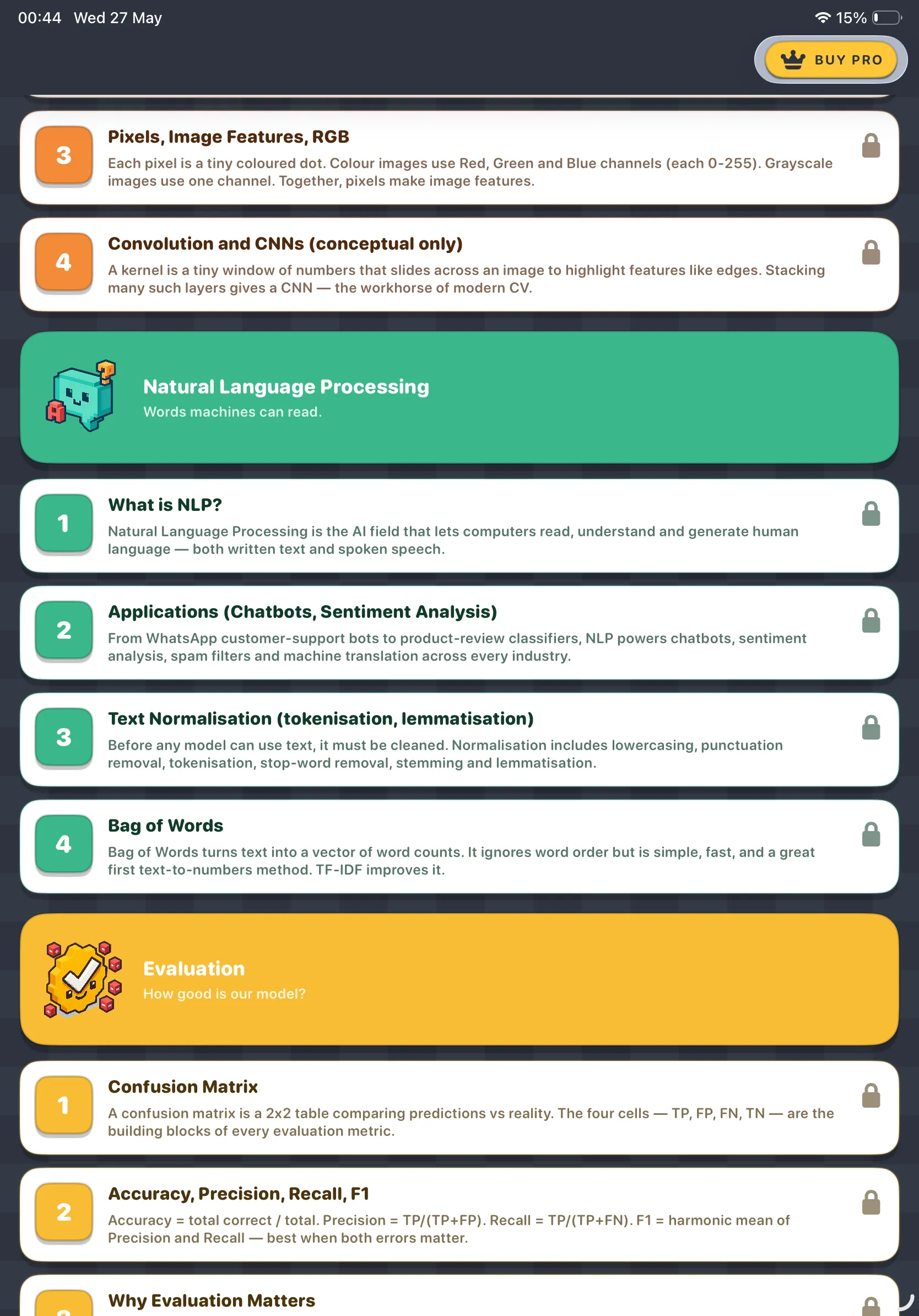 CBSE AI 10 NLP and Evaluation on iPad