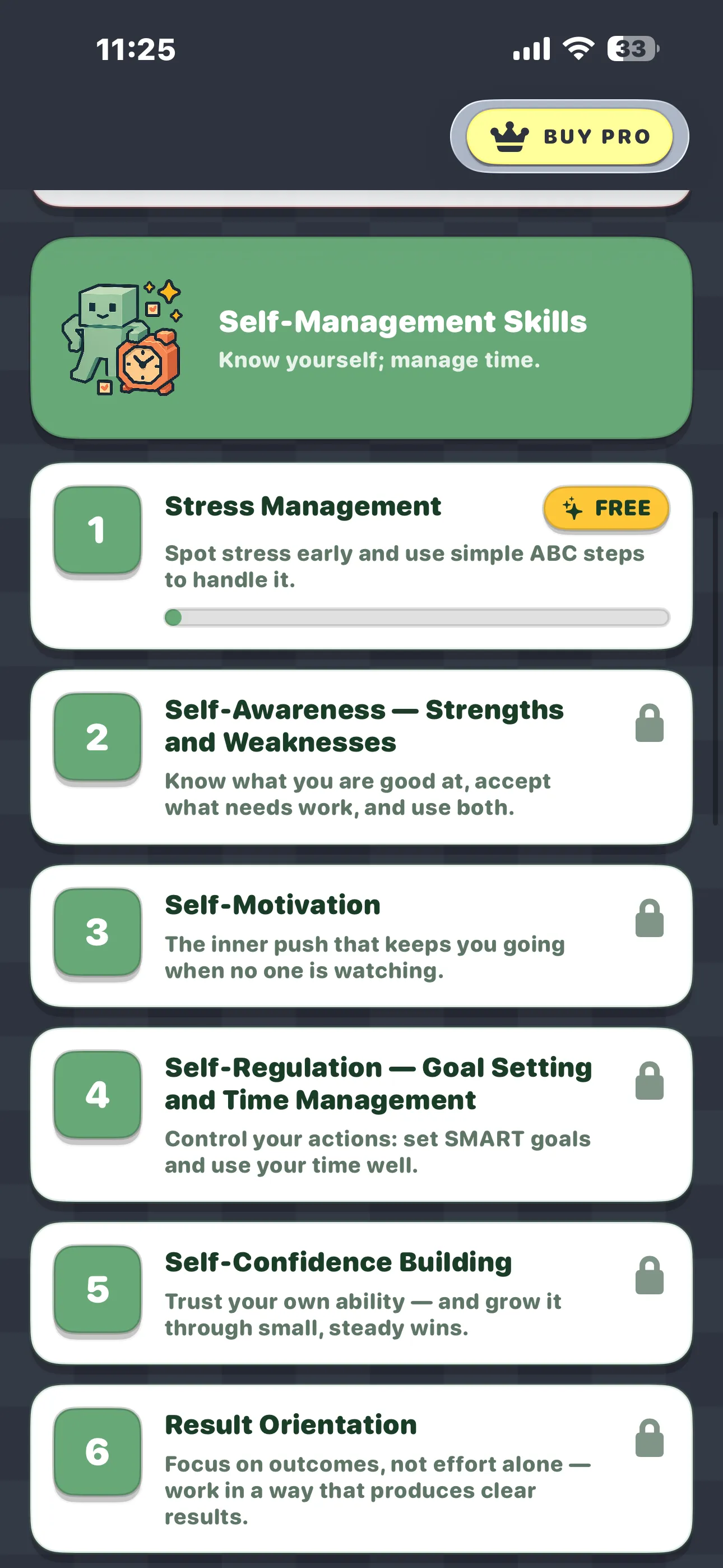 CBSE Employability Skills Self-Management Skills unit