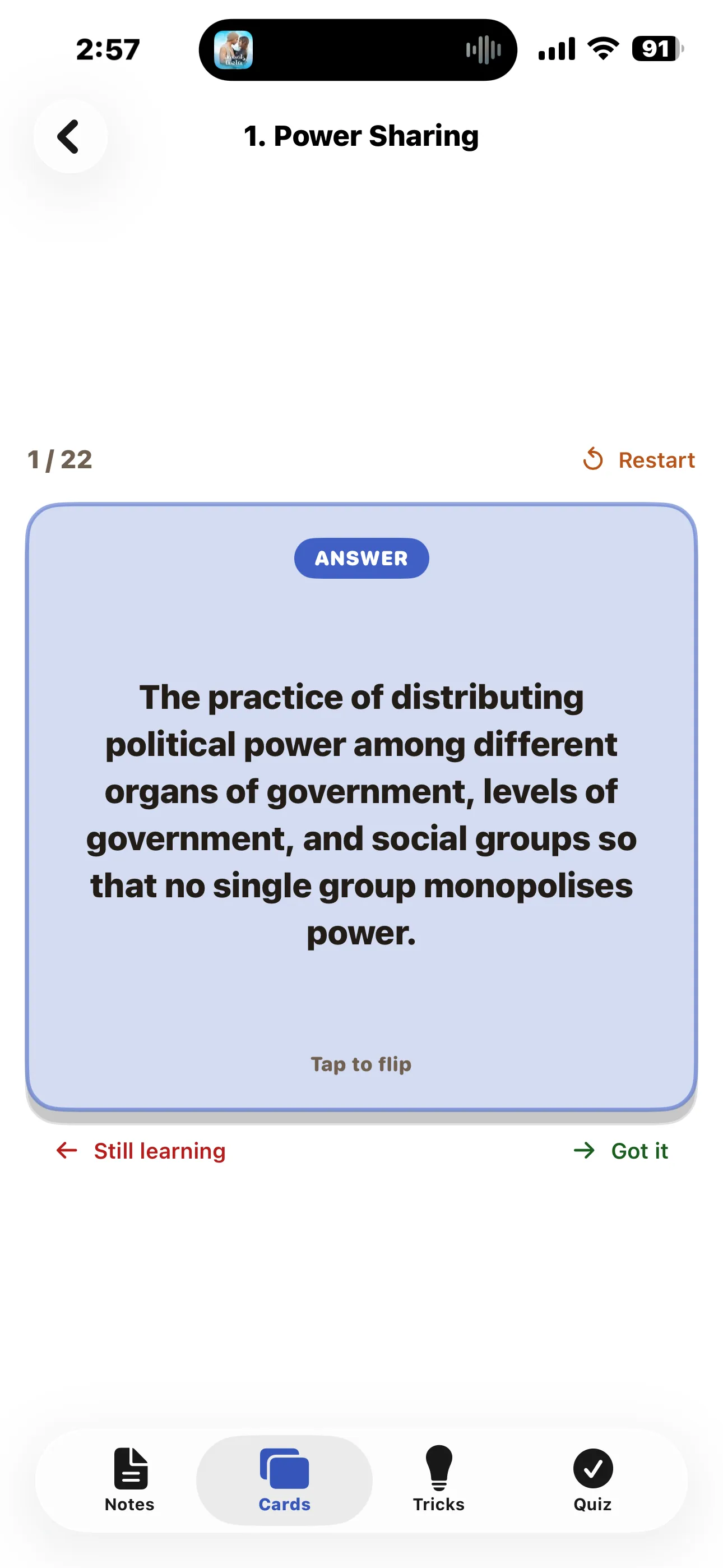 CBSE Social Science 10 flashcard answer