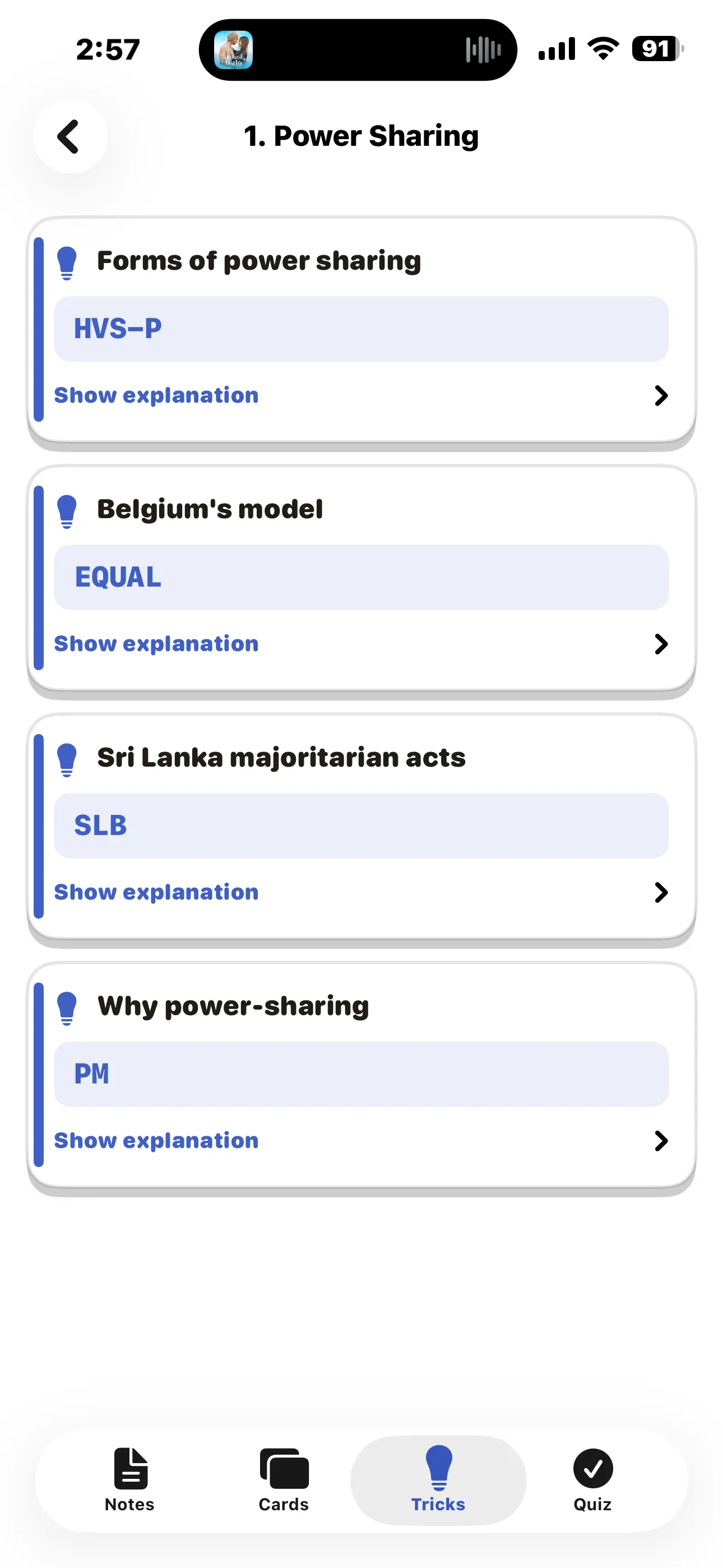 CBSE Social Science 10 Tricks tab with mnemonics