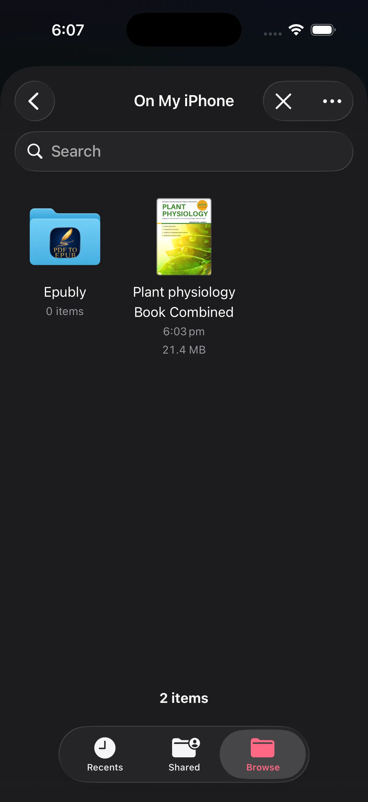 Choose a PDF from Files