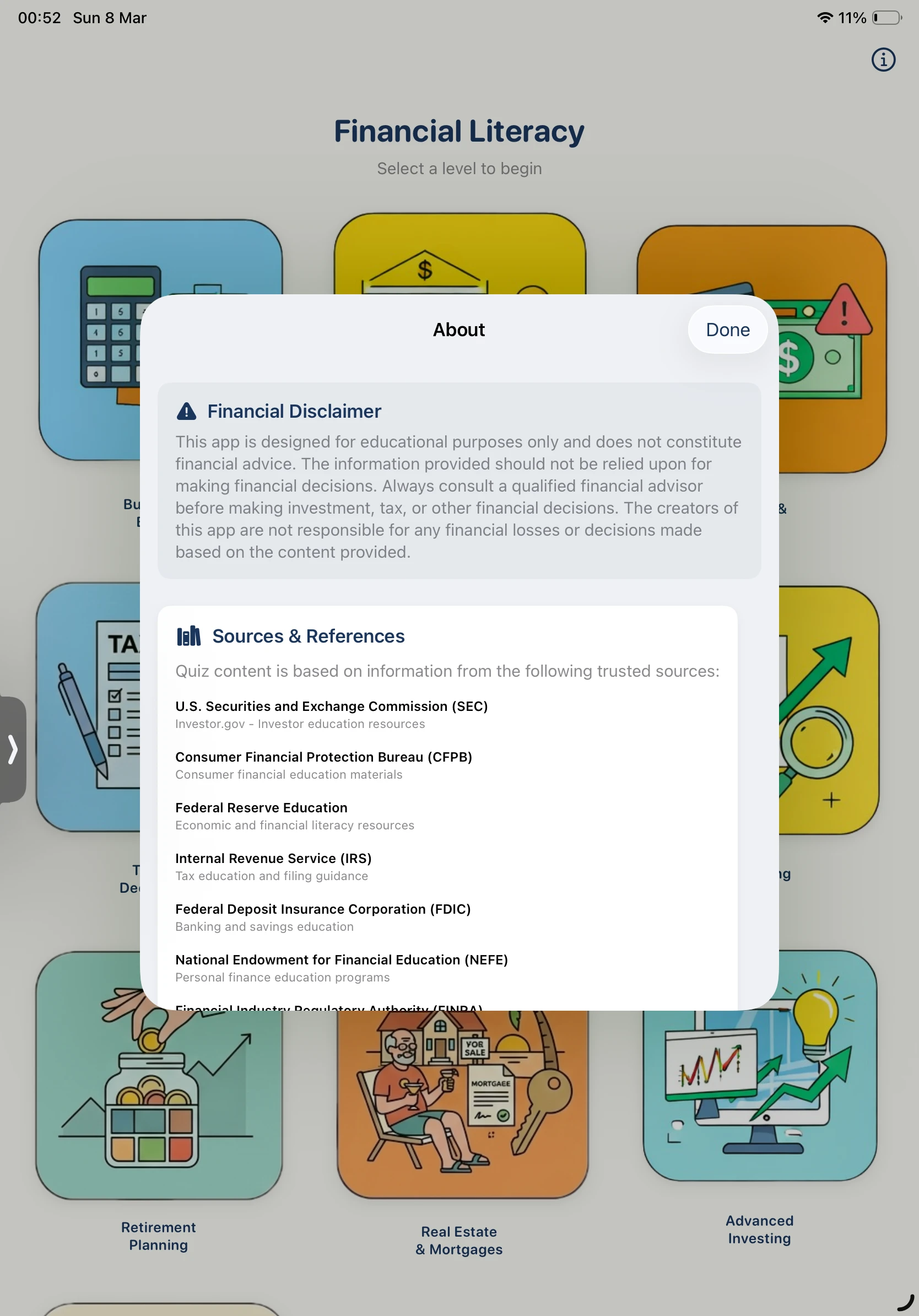 iPad Screenshot - Quiz Question