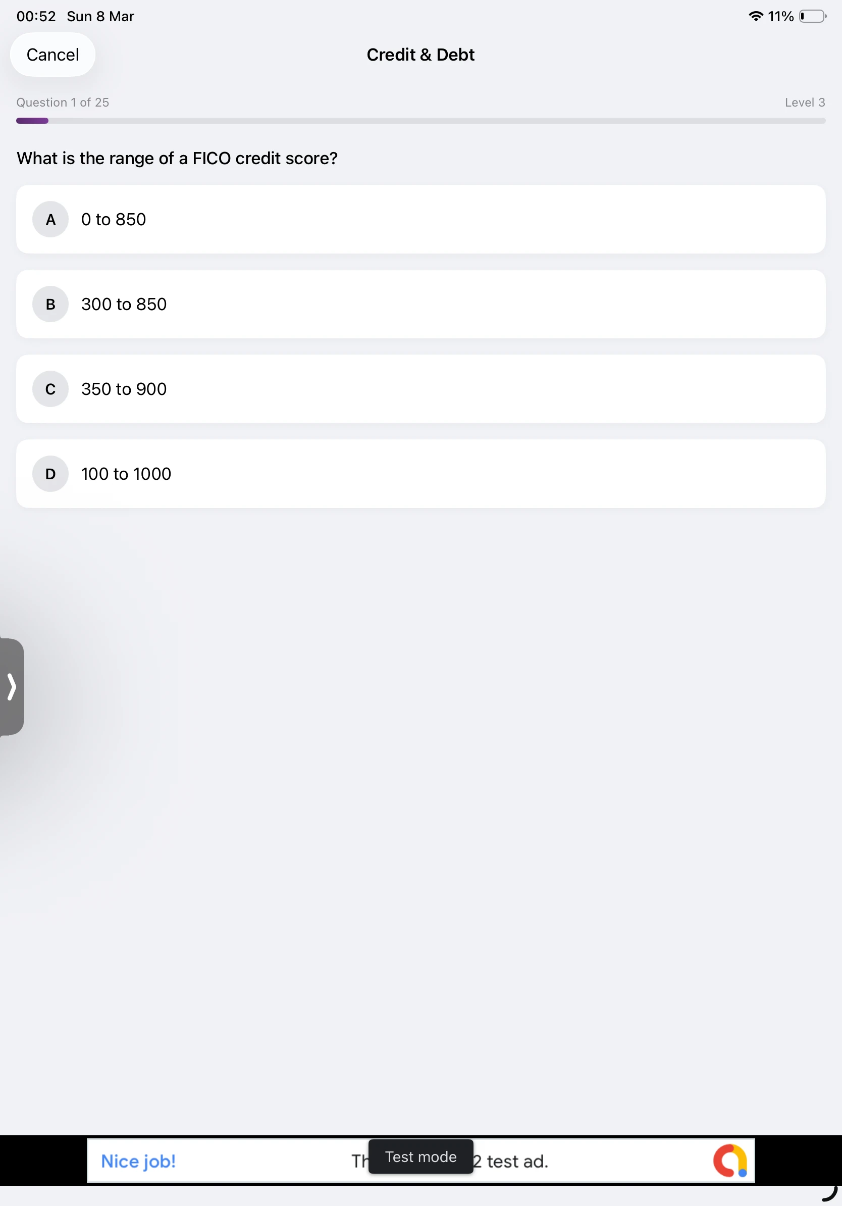 iPad Screenshot - Answer Review