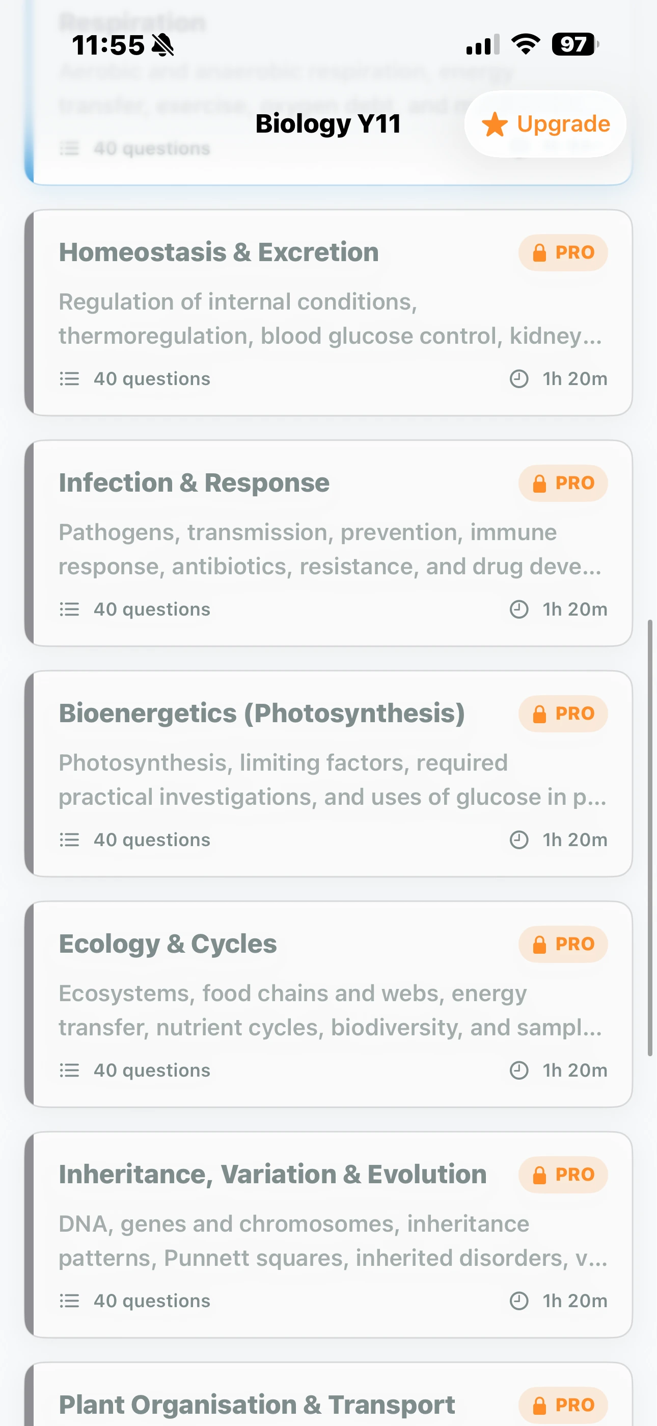iPhone Screenshot - More Topics