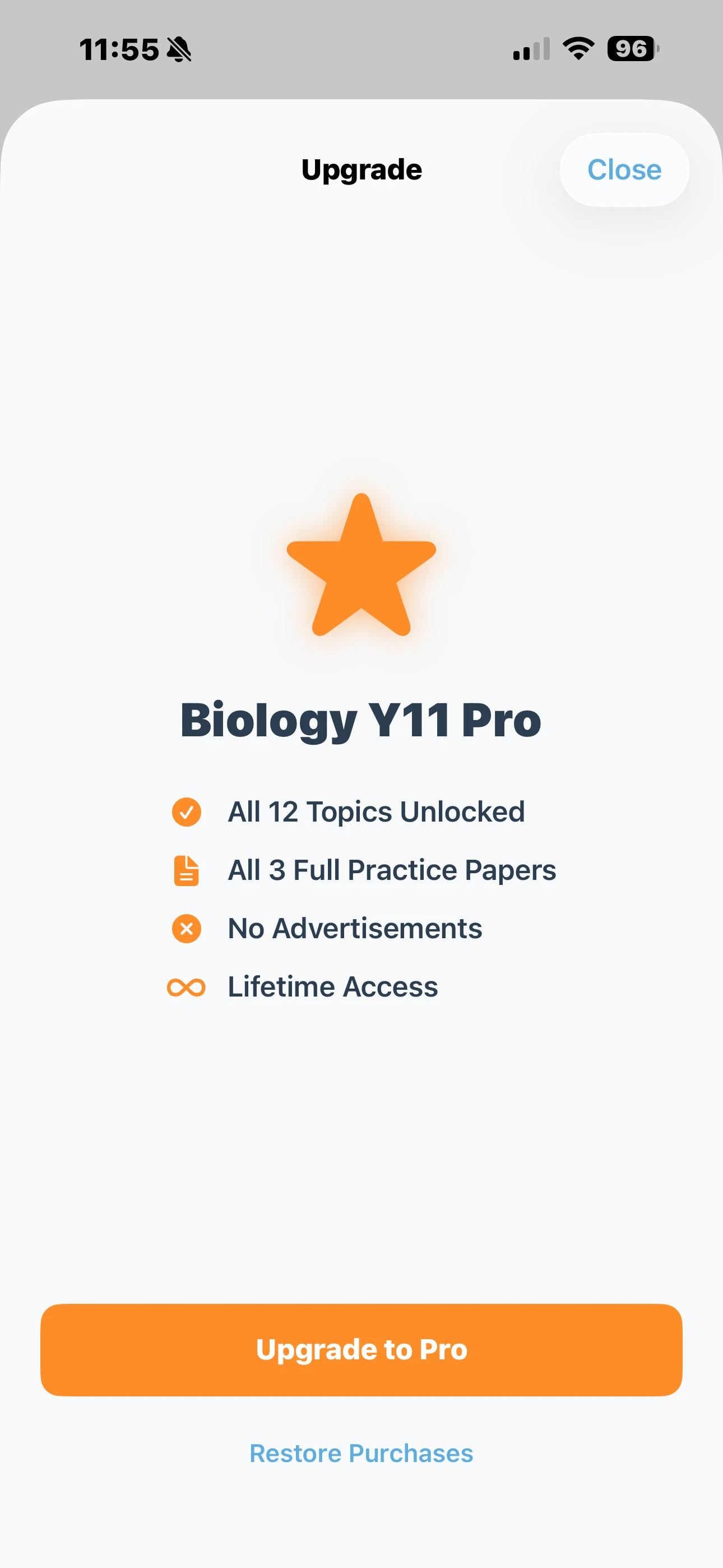 iPhone Screenshot - Upgrade Screen