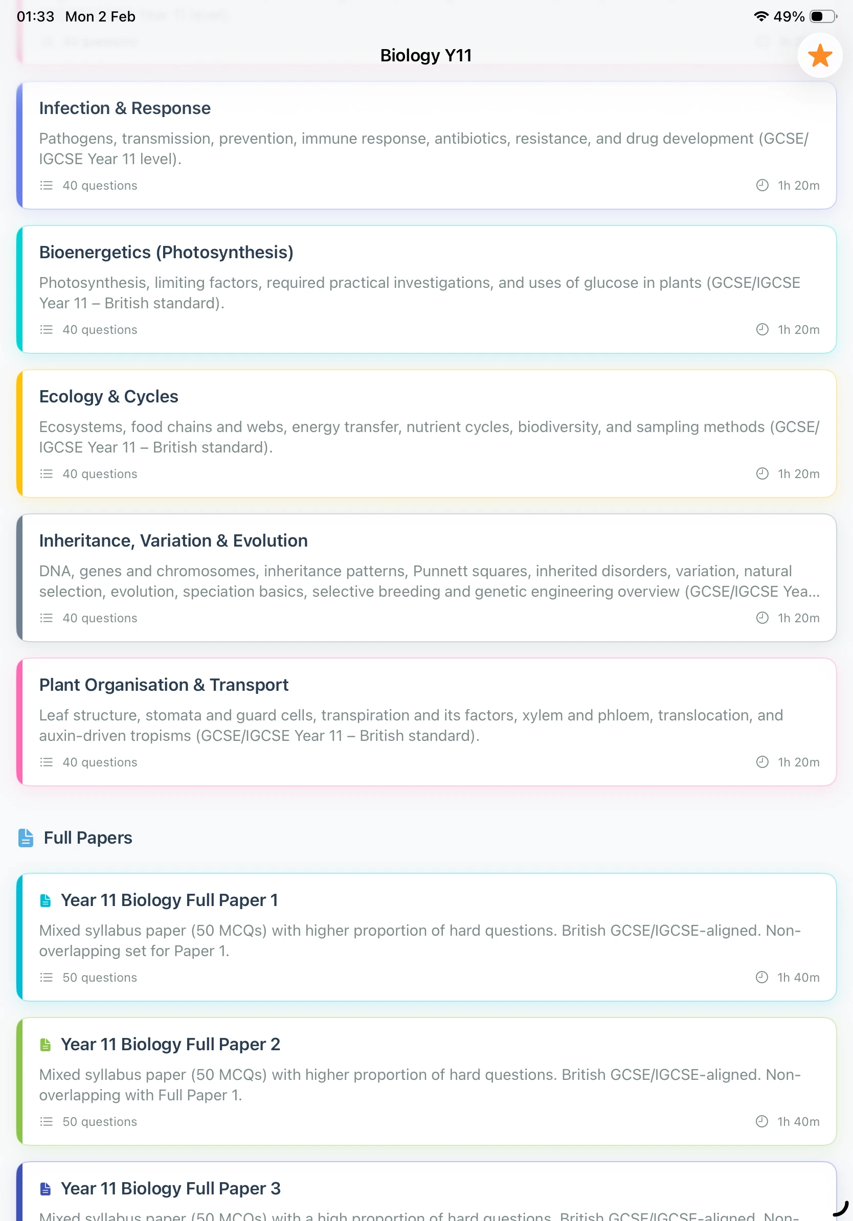 iPad Screenshot - Full Papers