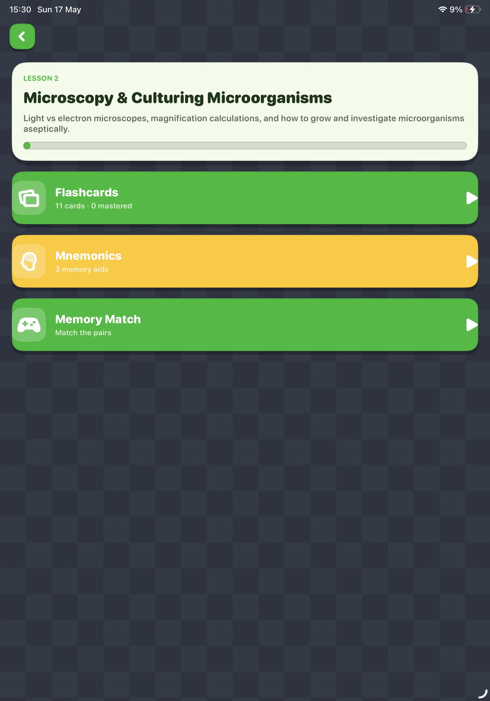 iPad Screenshot - Lesson activities