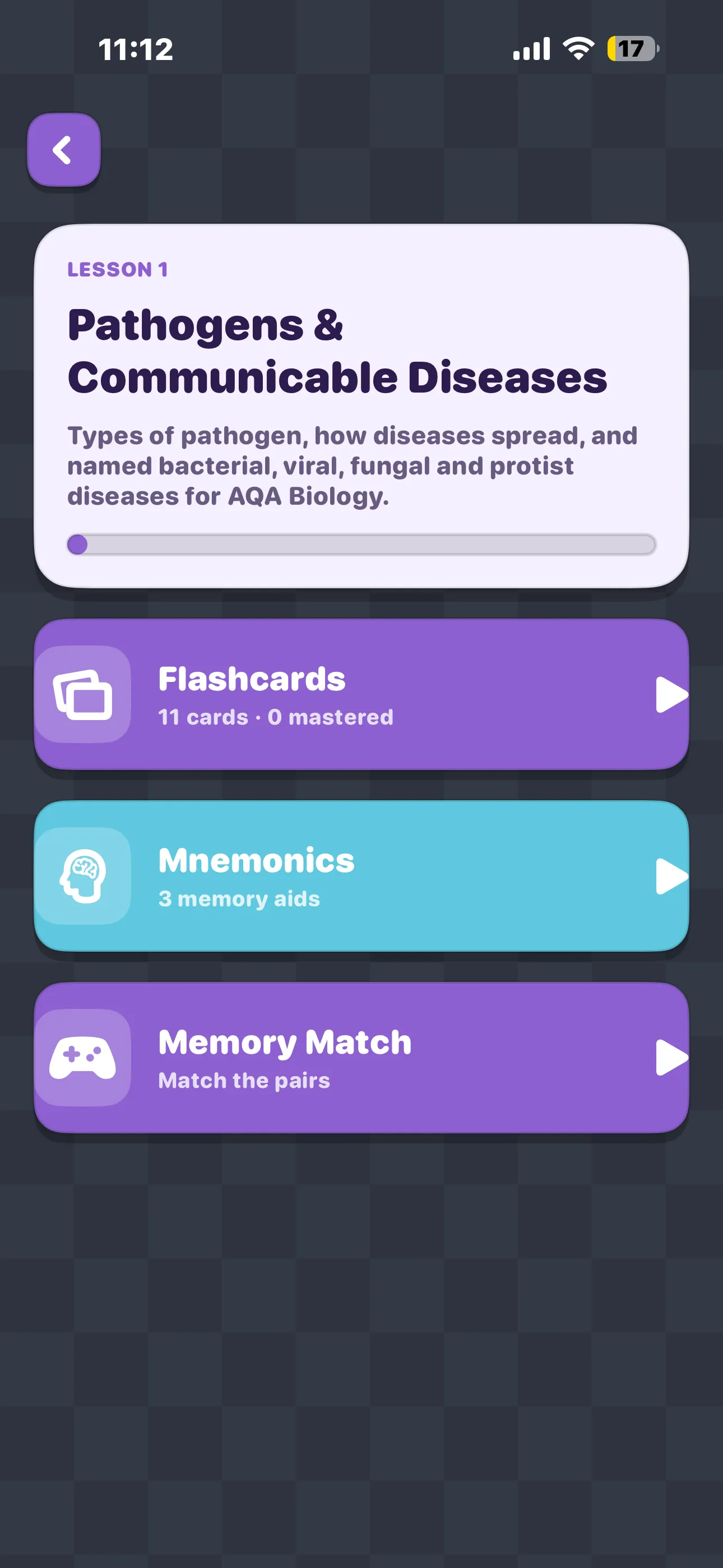 iPhone Screenshot - Lesson activities