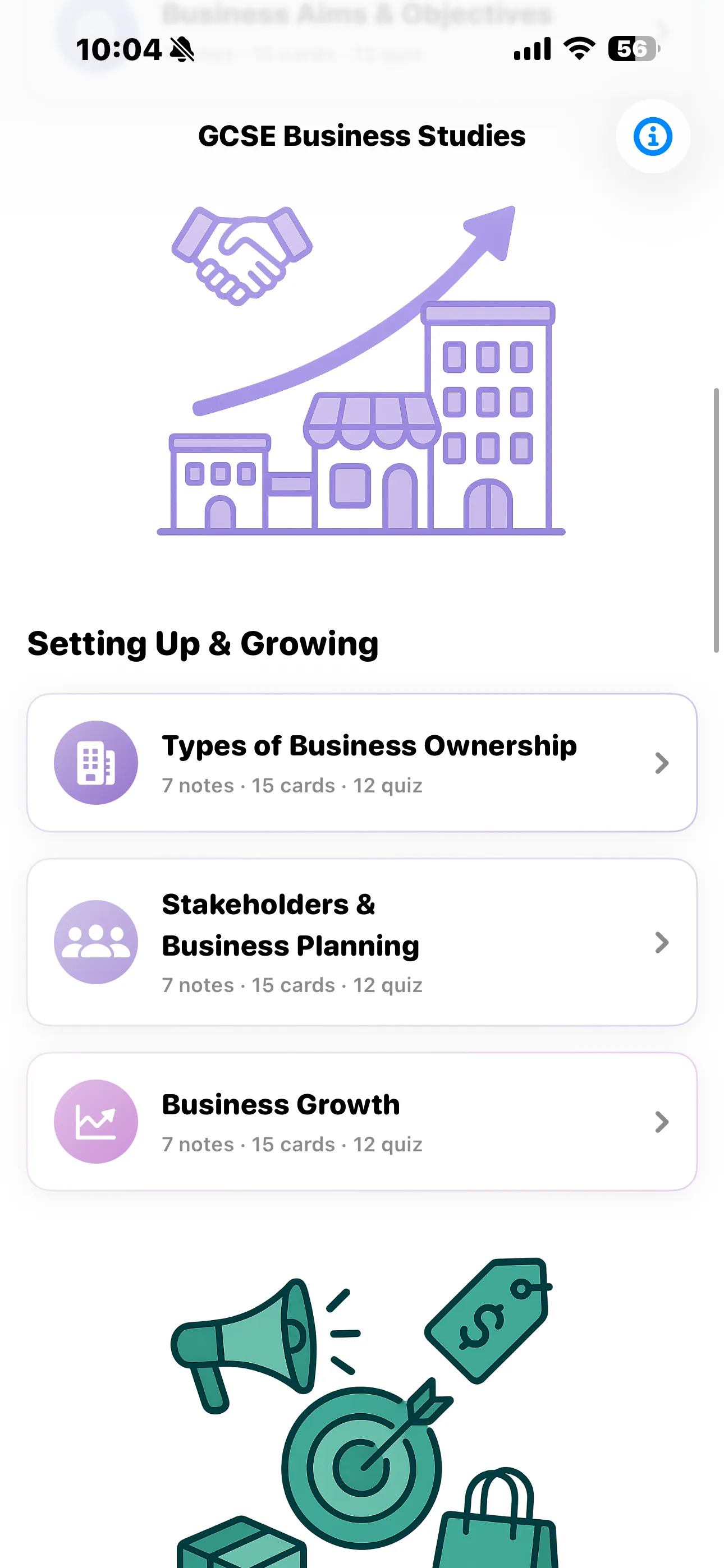 GCSE Business Studies Quiz screenshot