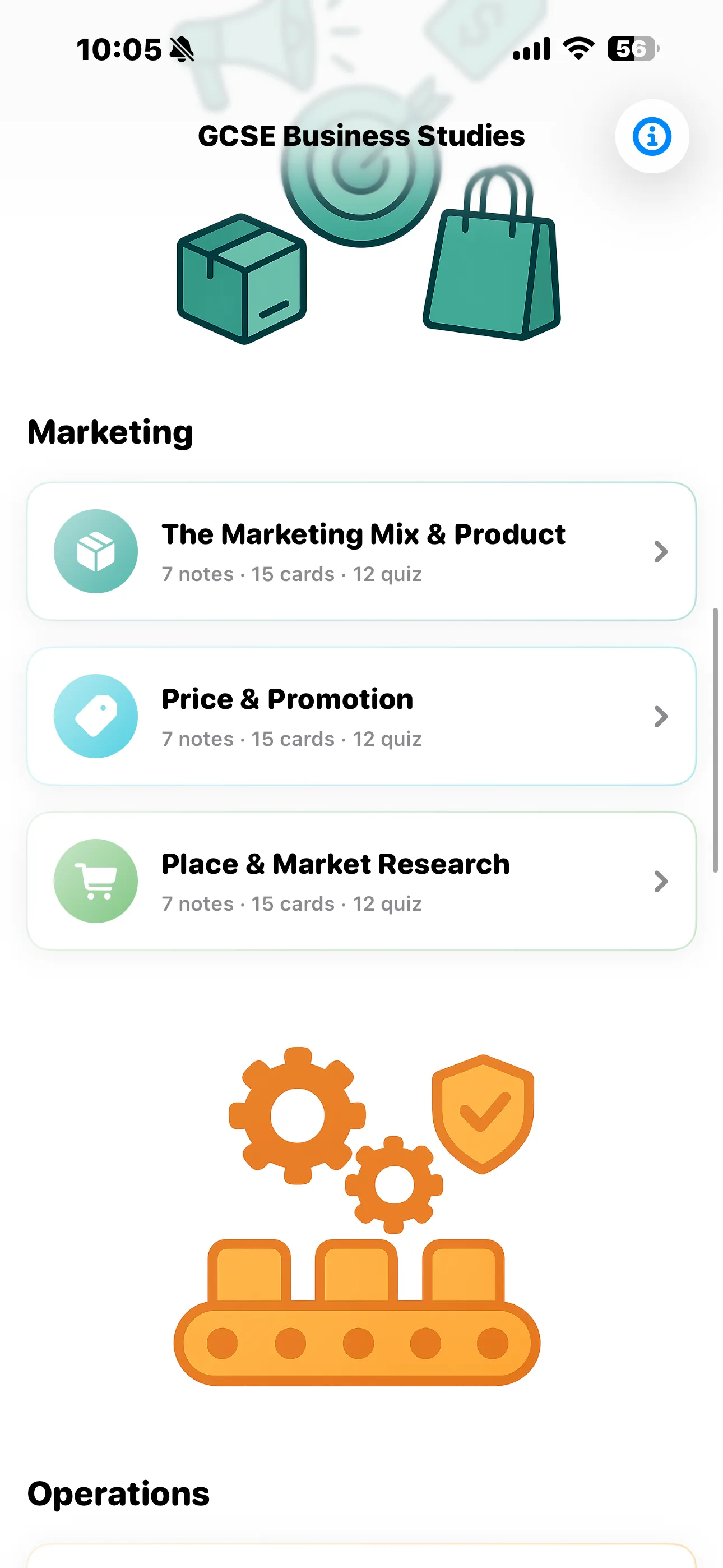 GCSE Business Studies Quiz screenshot