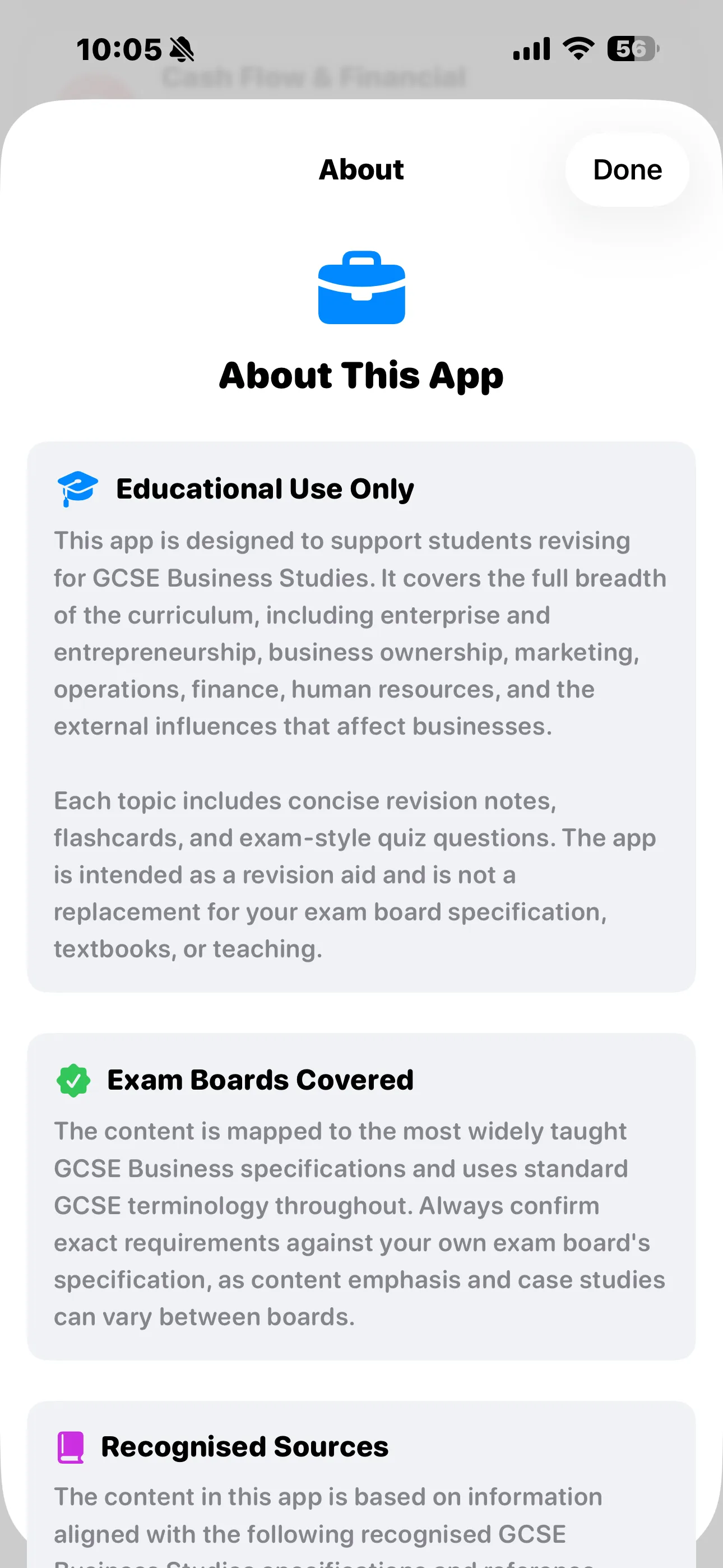 iPhone Screenshot - About this app