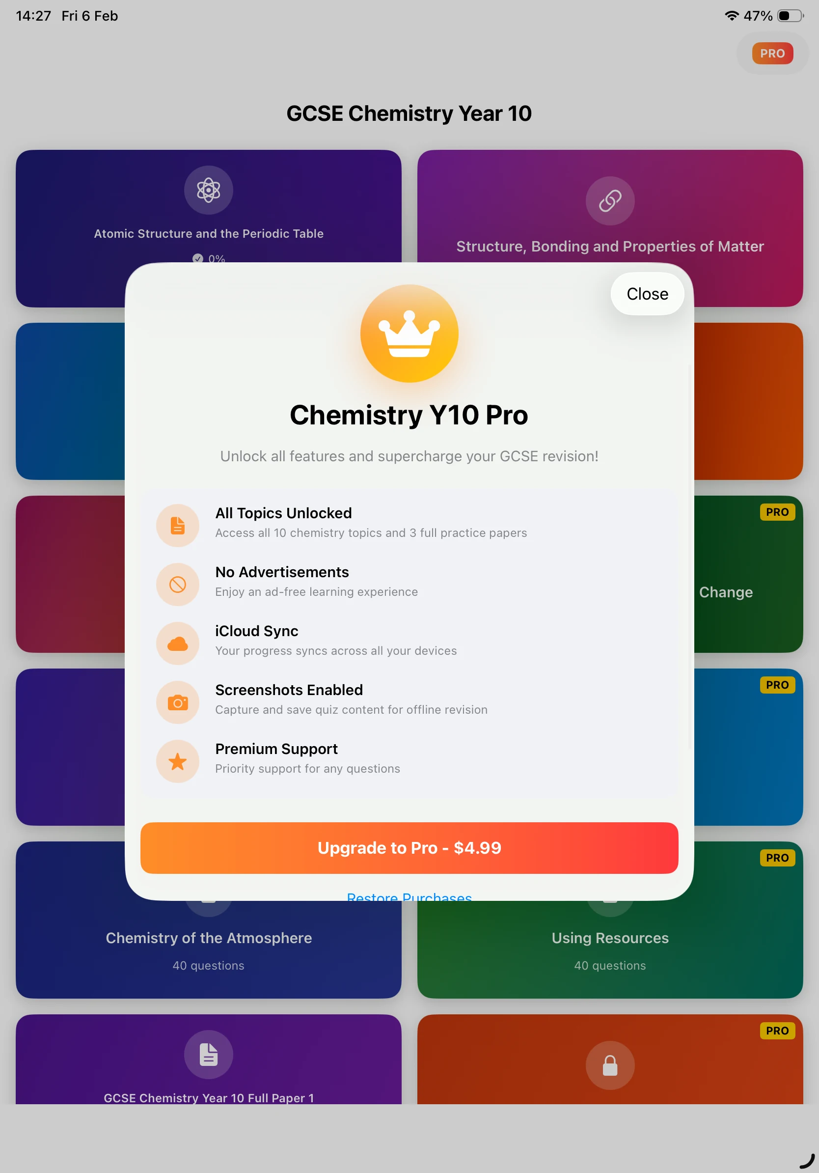 iPad Screenshot - Answer Review