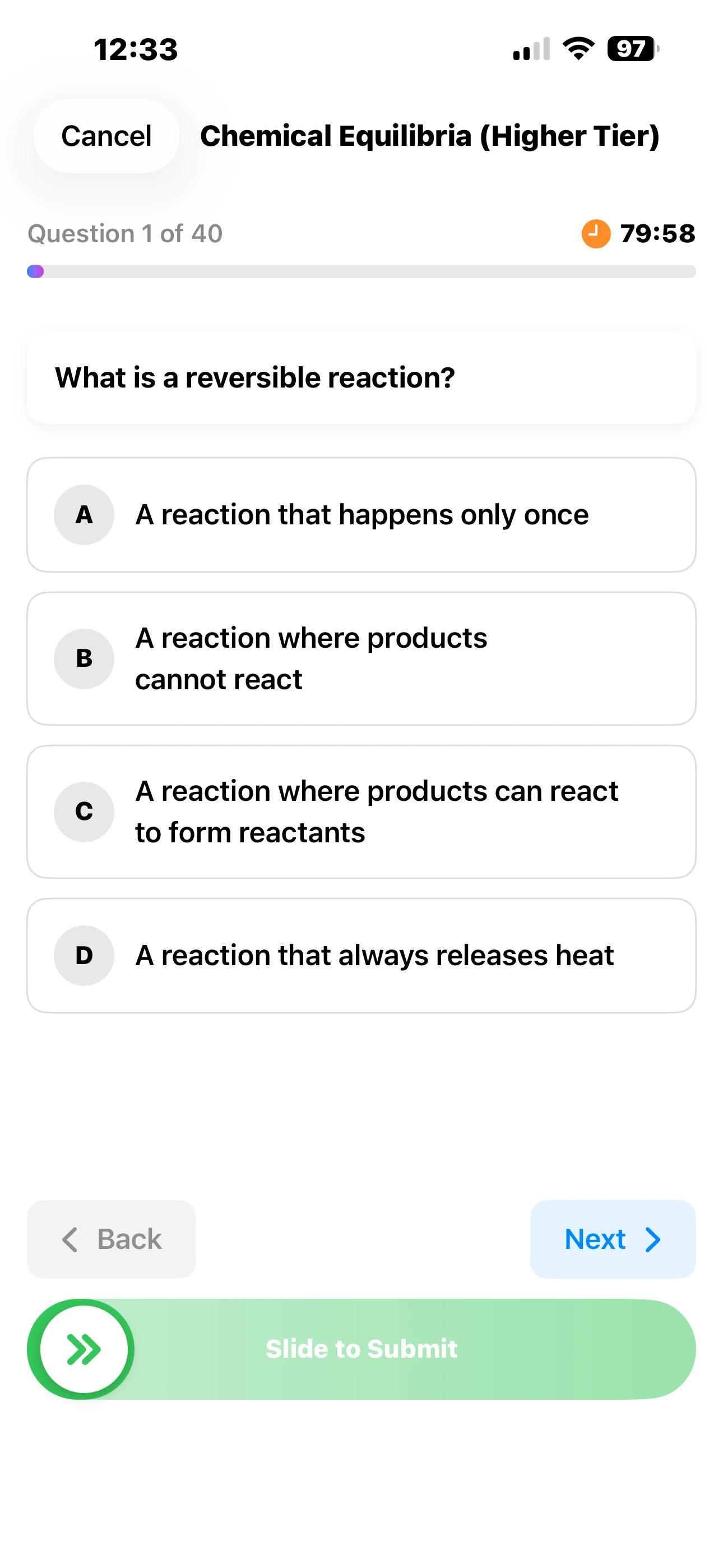 iPhone Screenshot - Quiz Question