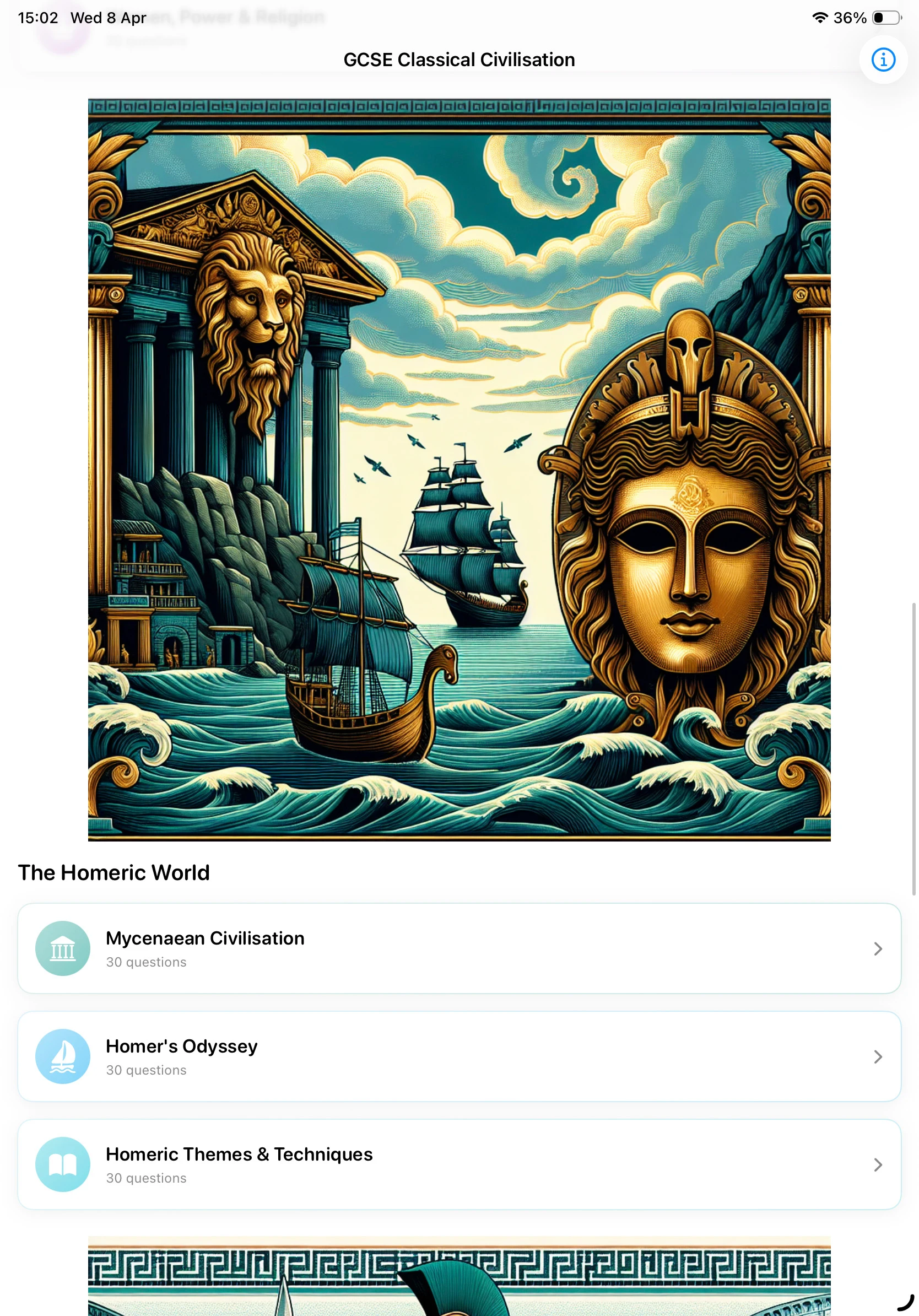 iPad Screenshot - The Homeric World