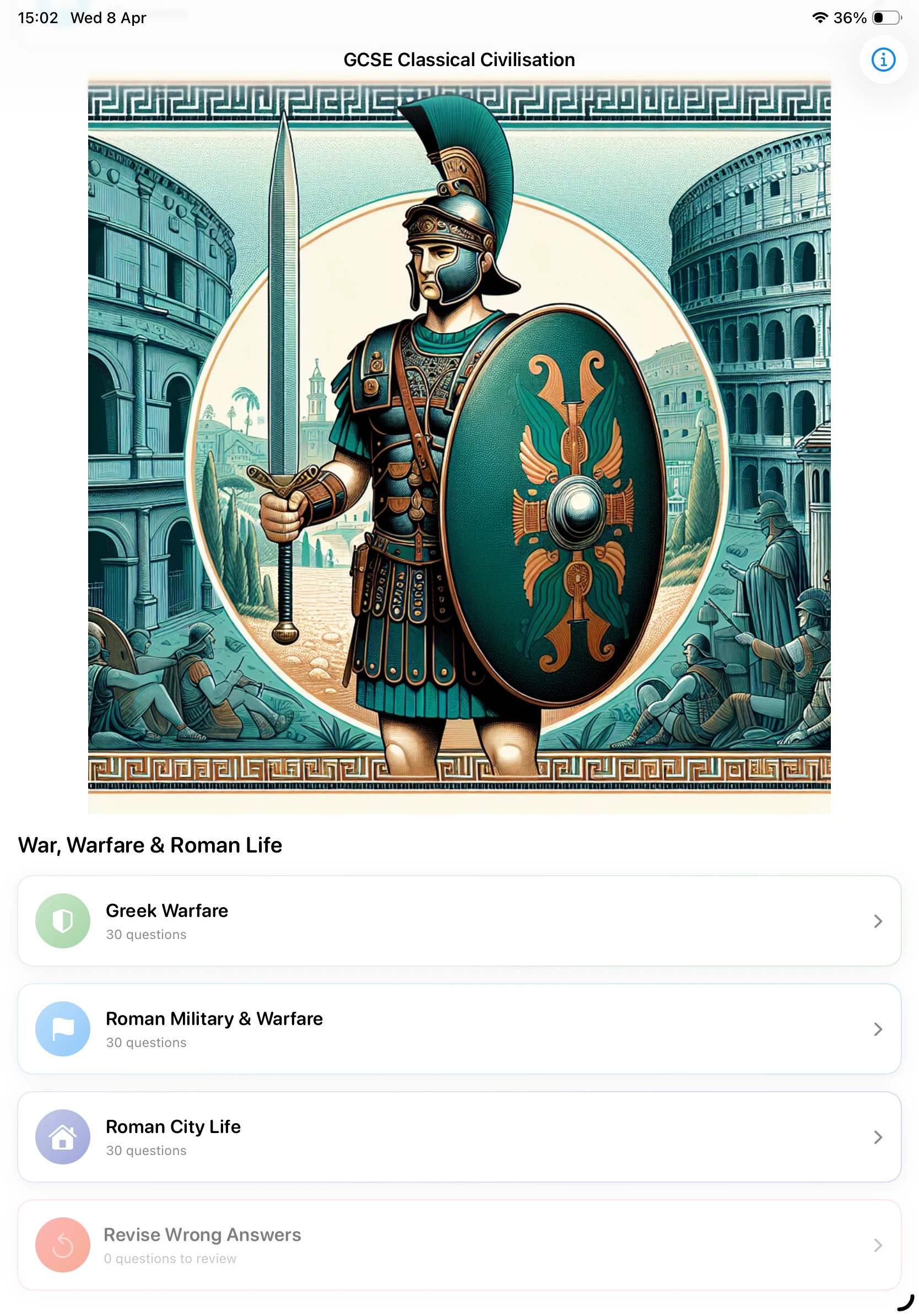 iPad Screenshot - War, Warfare & Roman Life