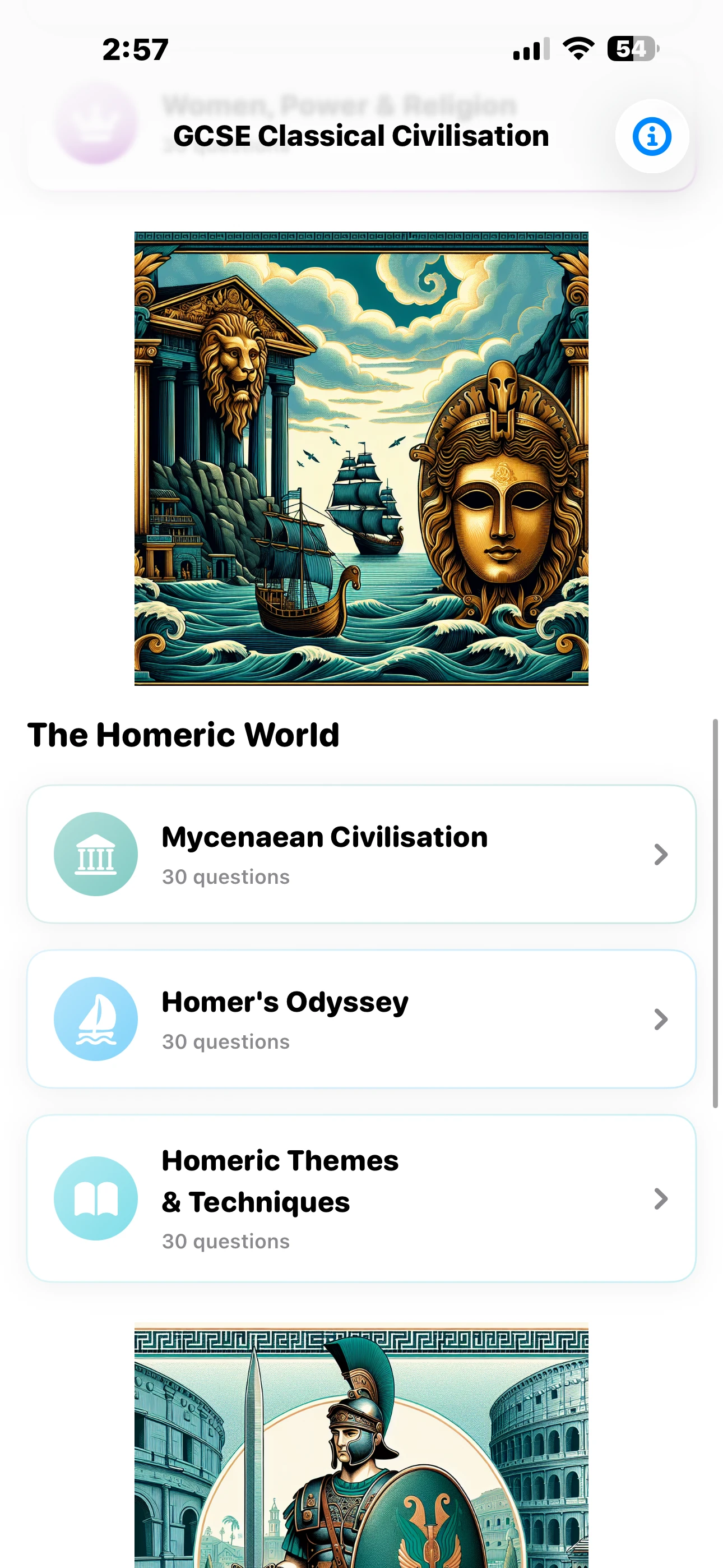iPhone Screenshot - The Homeric World Topics