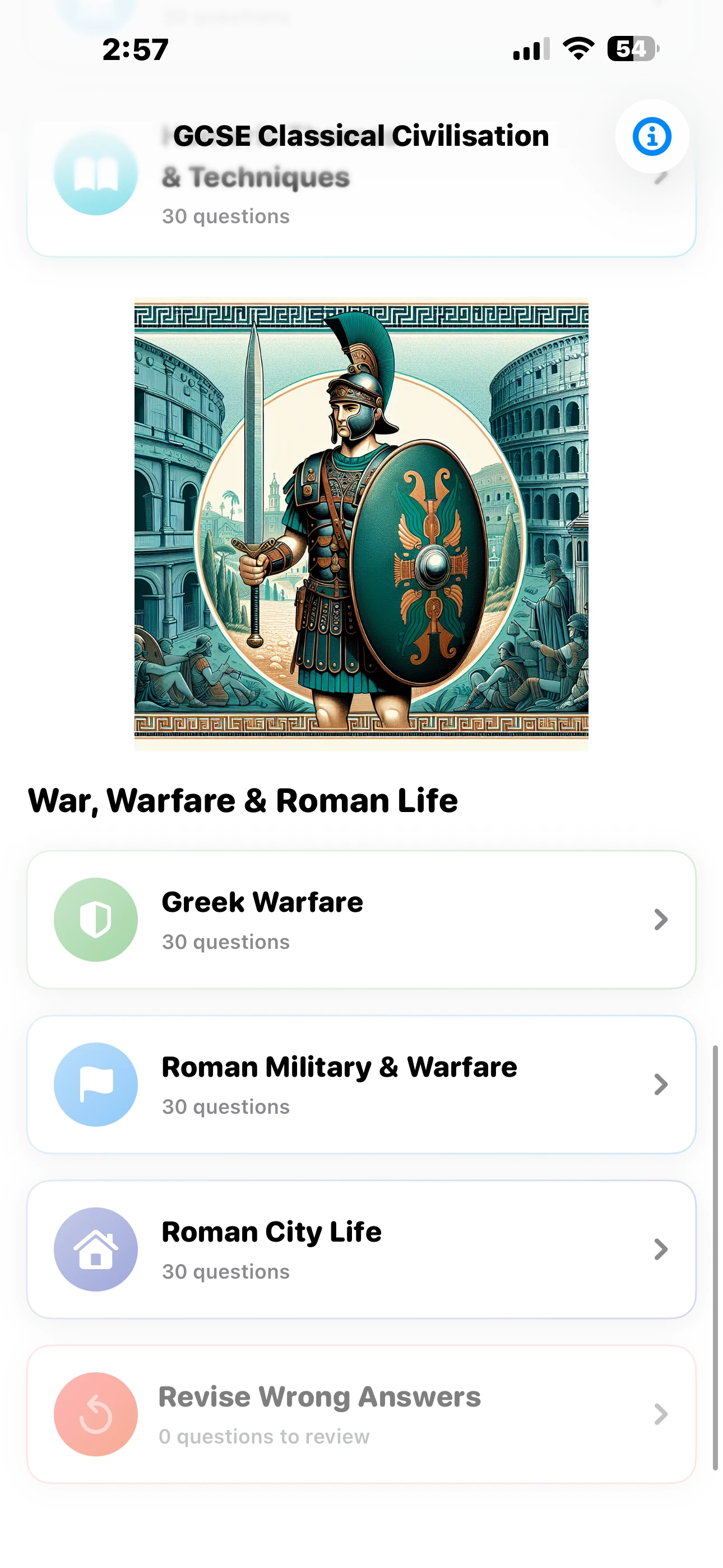 iPhone Screenshot - War, Warfare & Roman Life Topics