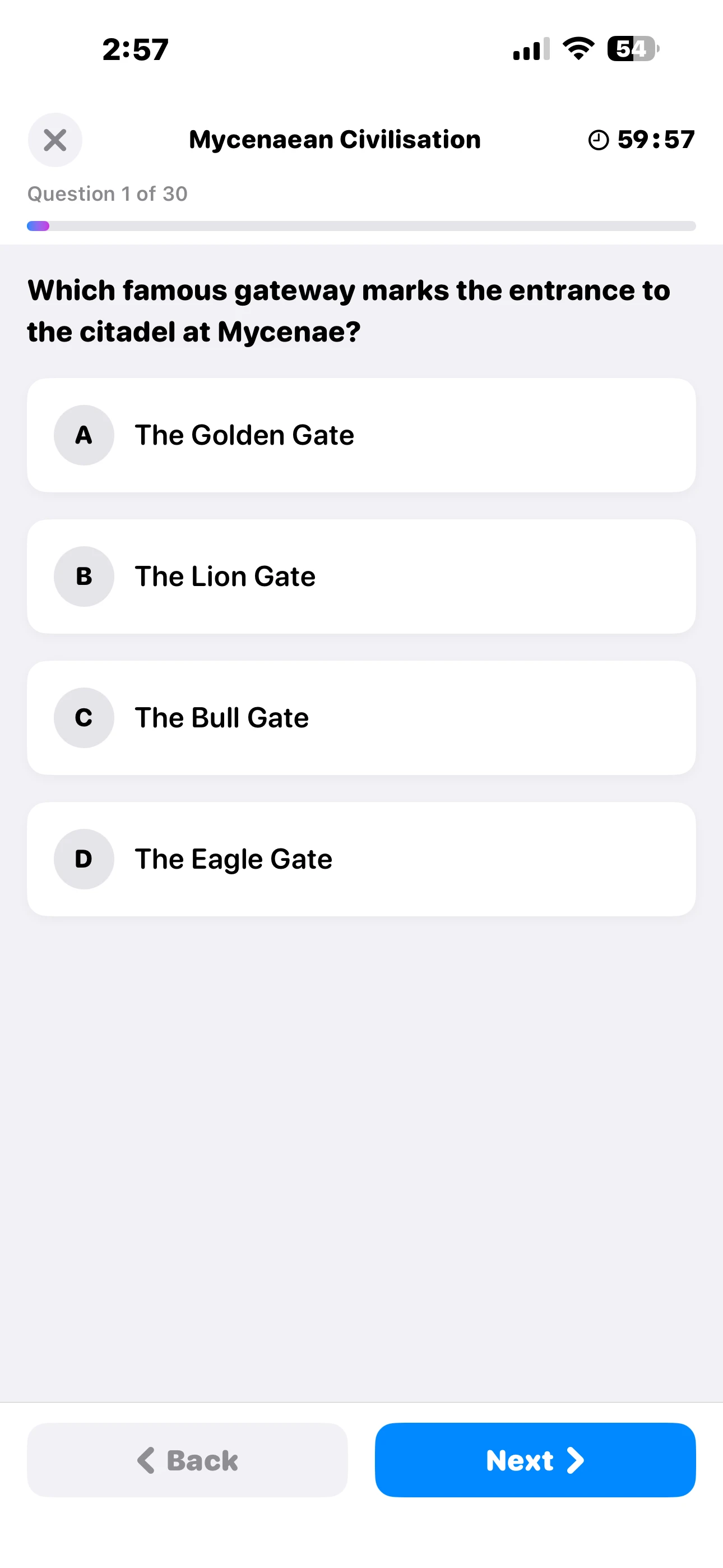 iPhone Screenshot - Quiz in Action