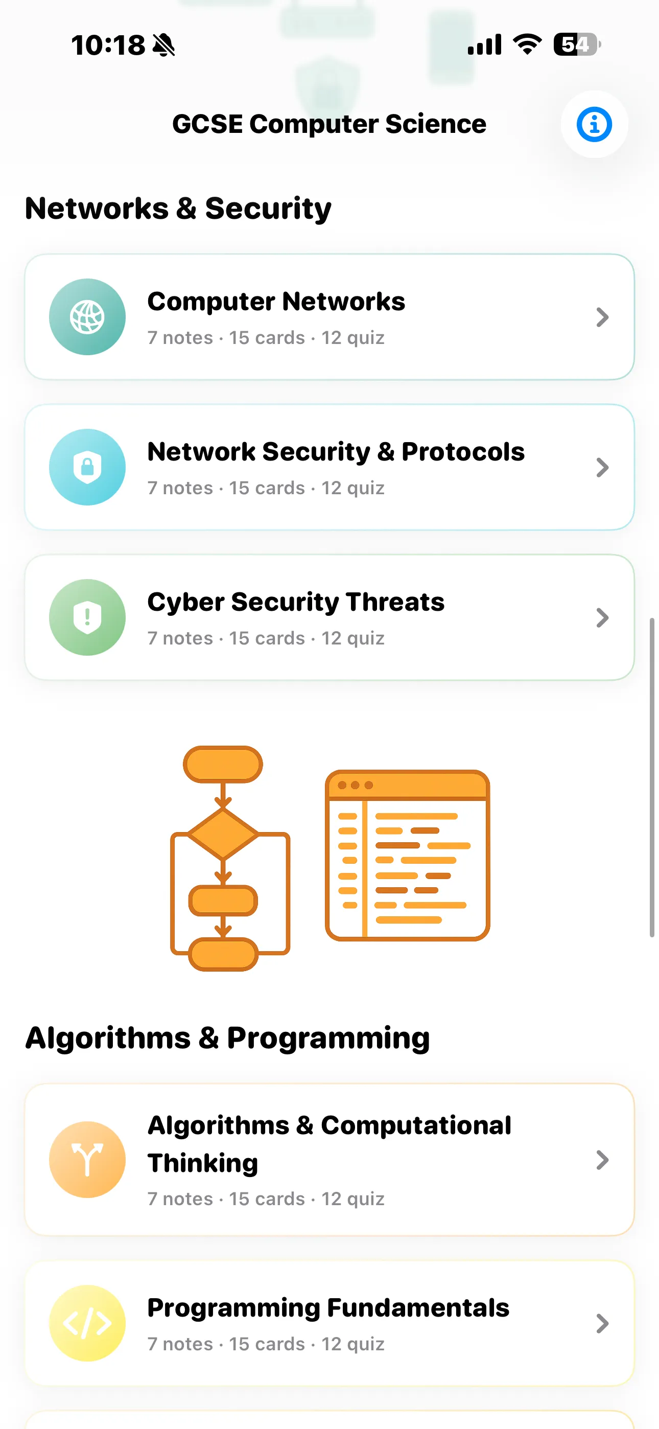 iPhone Screenshot - Networks & Security topics