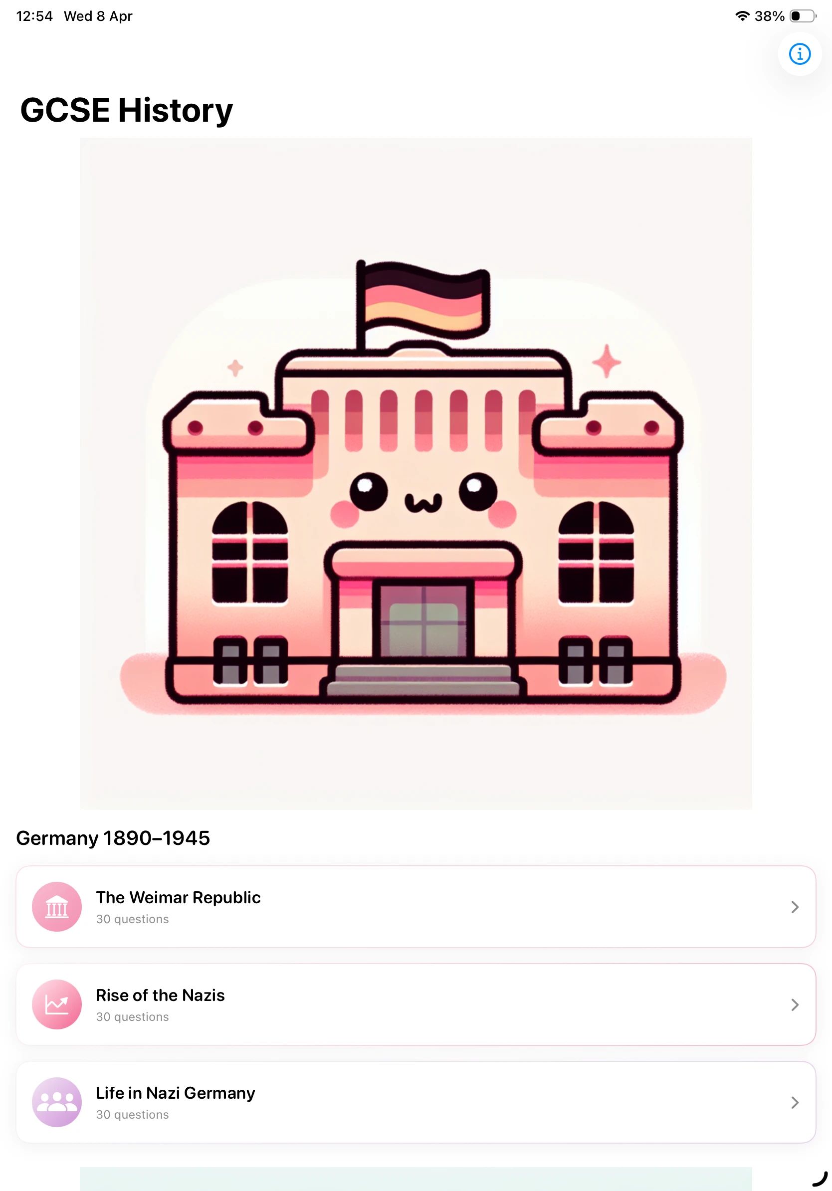 iPad Screenshot - Germany 1890-1945 Topics
