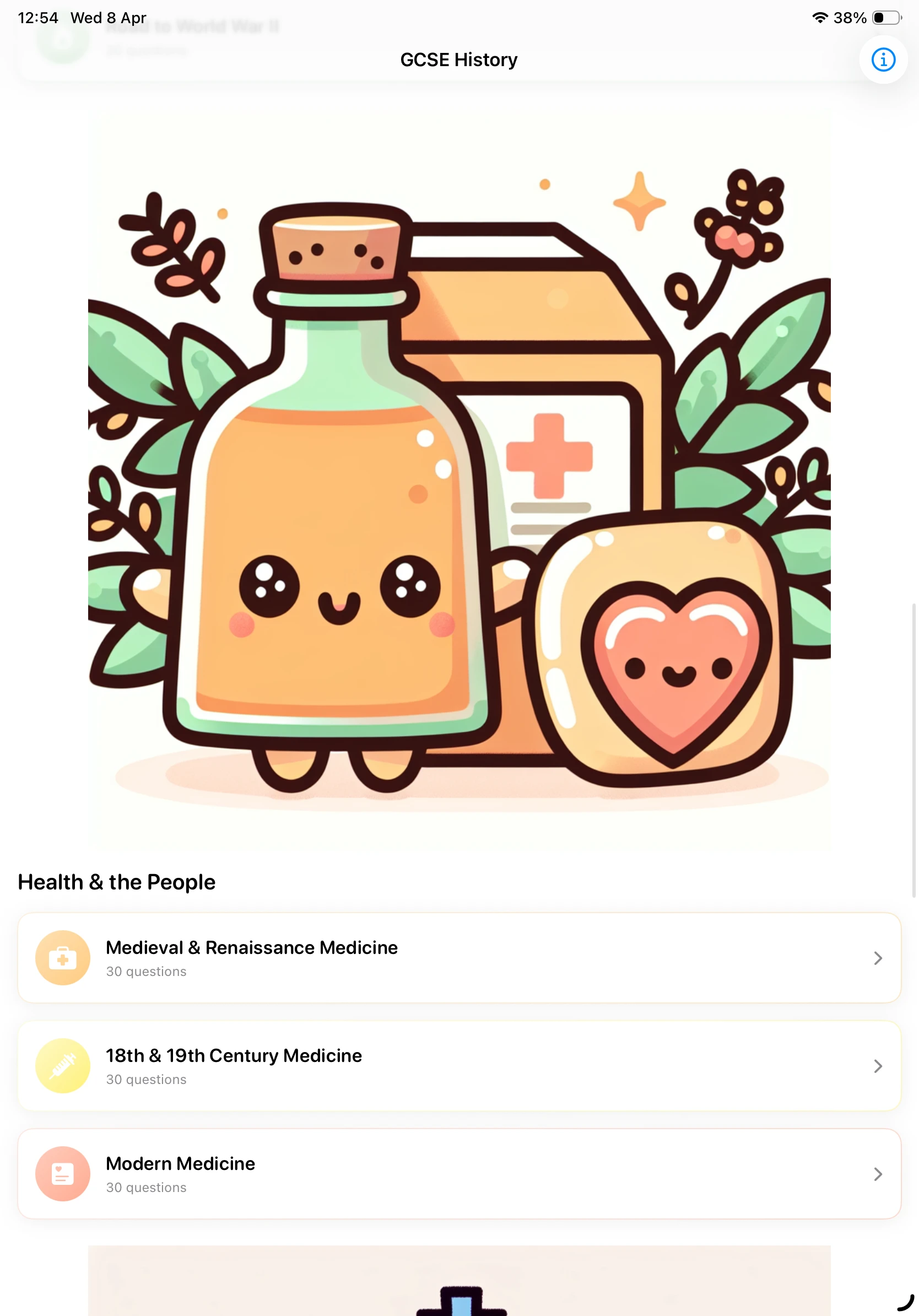 iPad Screenshot - Health & the People Topics