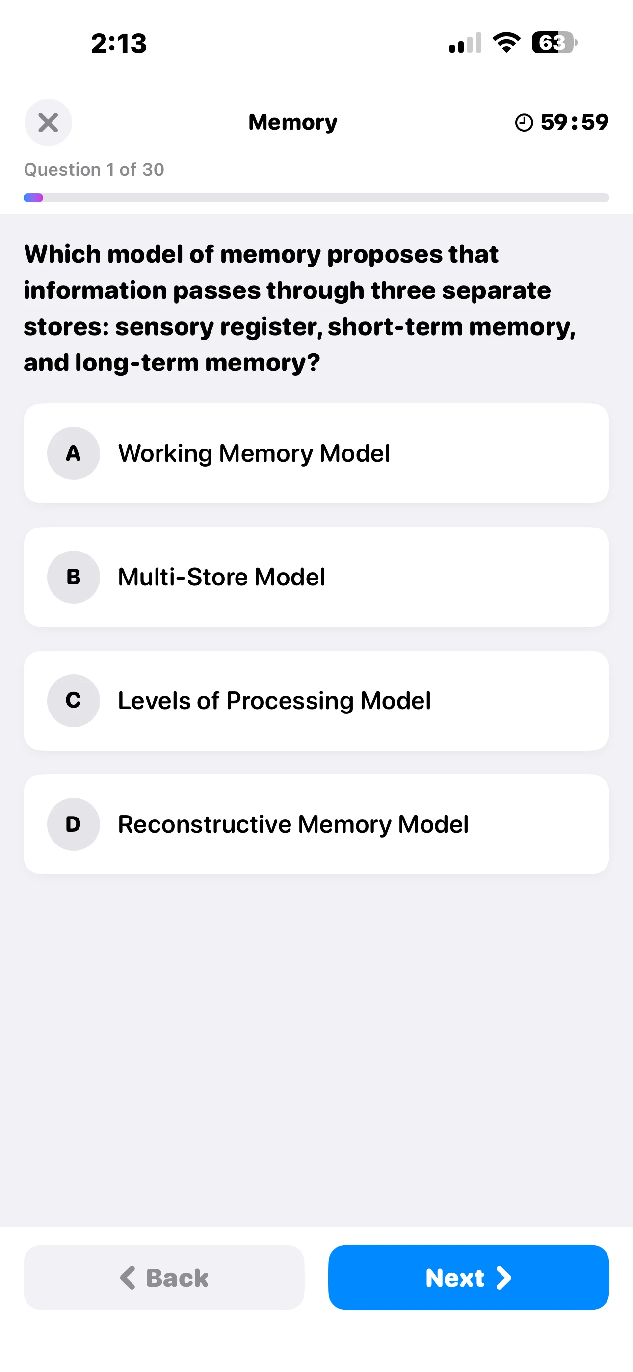 iPad Screenshot - Revision Mode