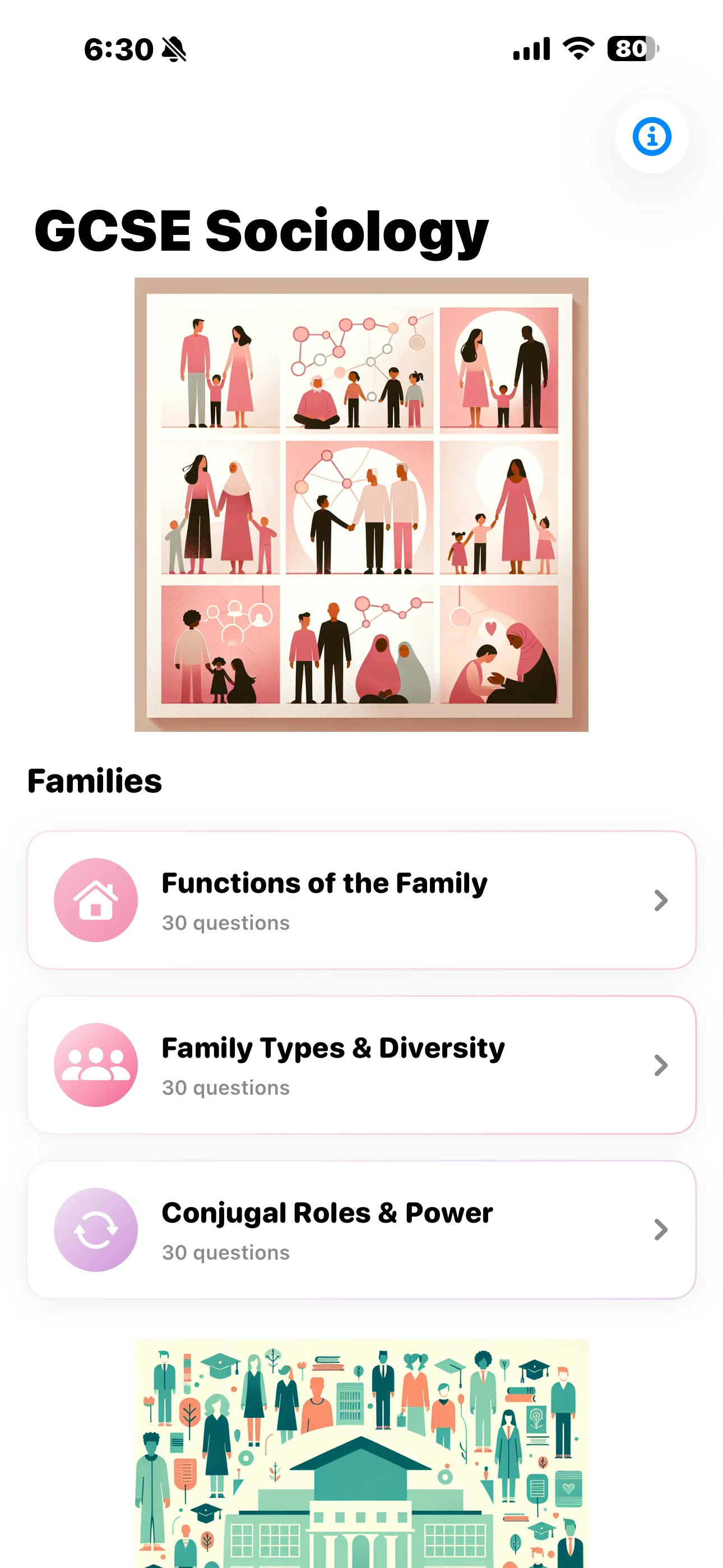 iPhone Screenshot - Families Topics