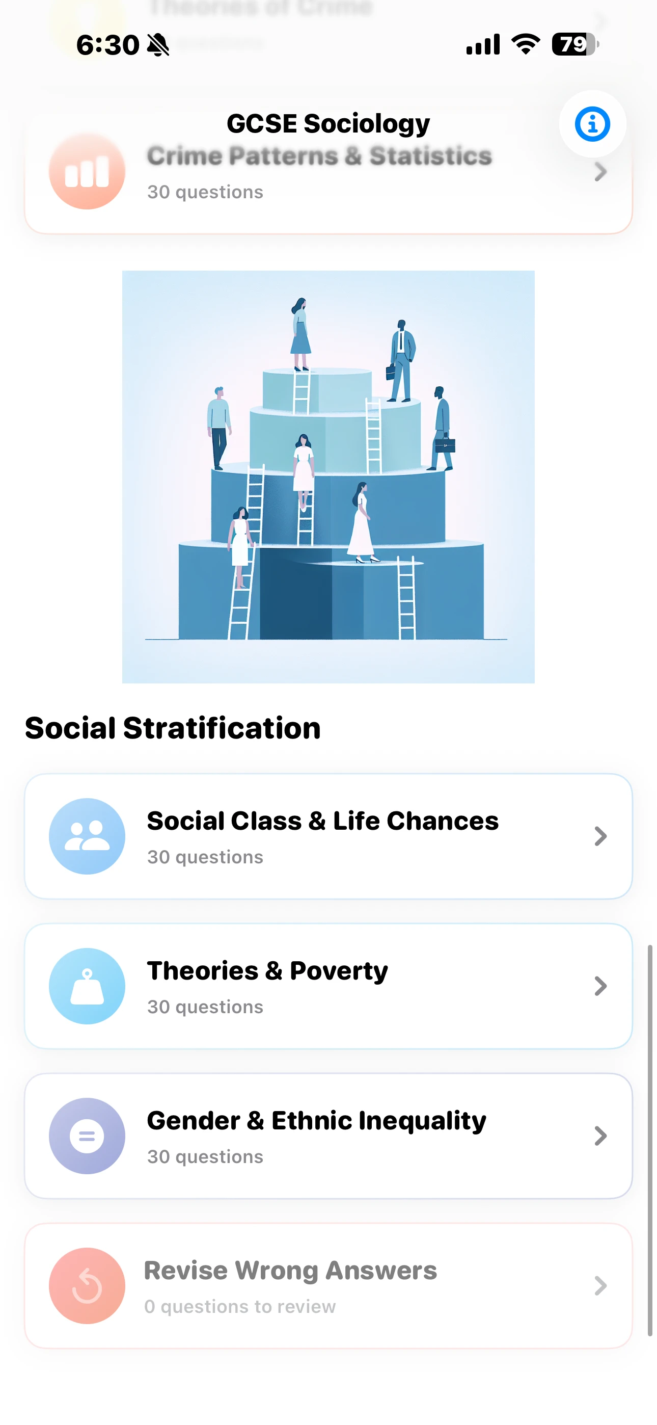 iPhone Screenshot - Social Stratification Topics