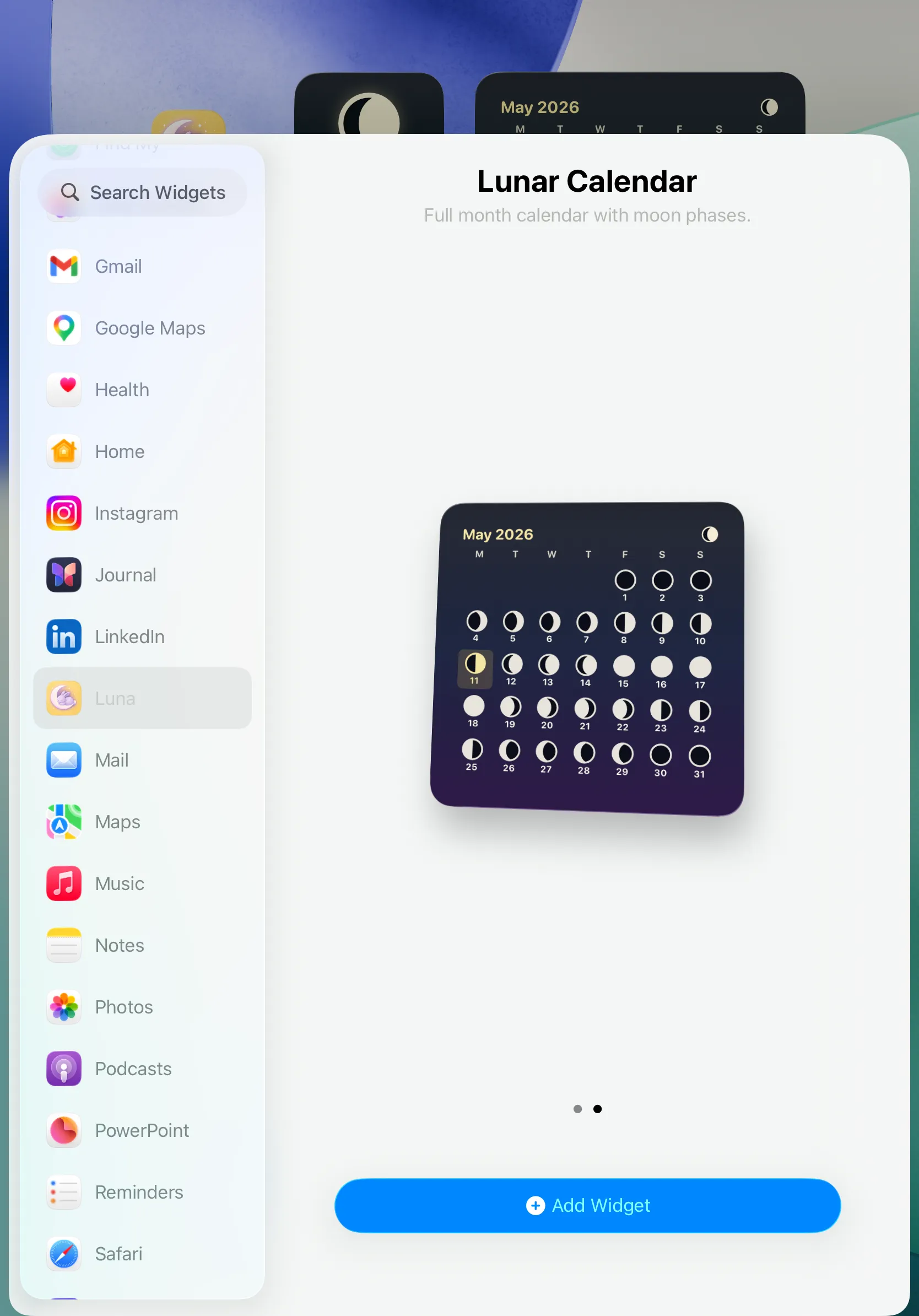 Luna Journal additional iPad view