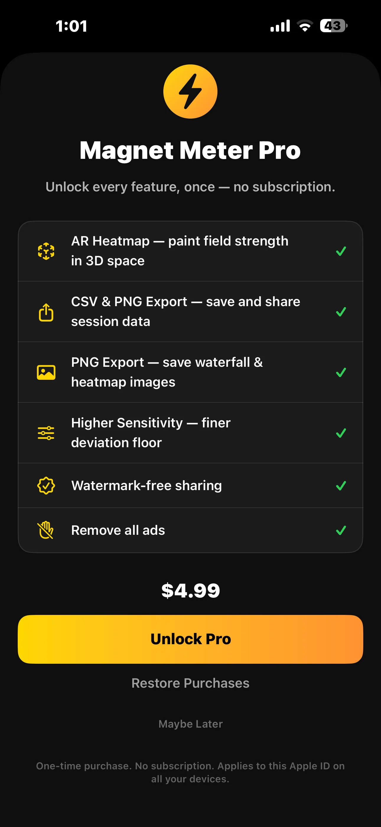 Magnet Meter Pro upgrade
