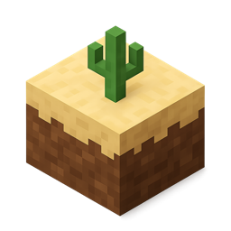 Cactus tile — a sandy block with a green cactus