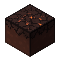 Charred tile — a burnt block glowing with embers