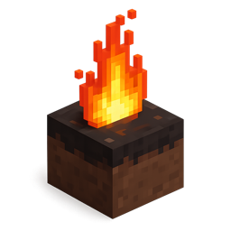 Fire tile — a block engulfed in pixel flames
