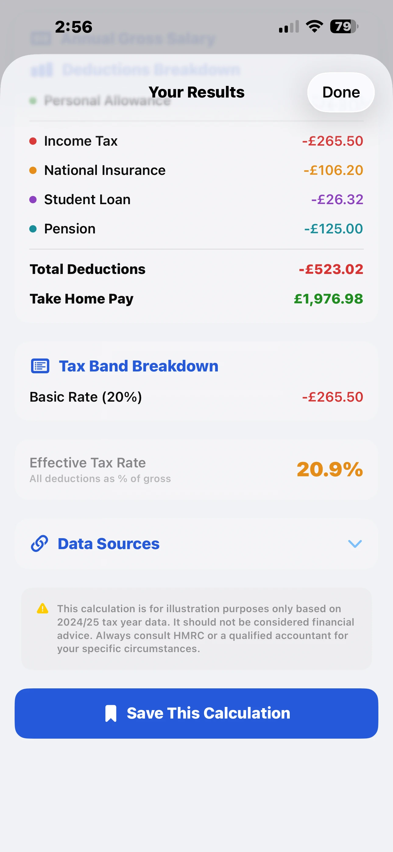 iPhone - Tax Band & Effective Rate