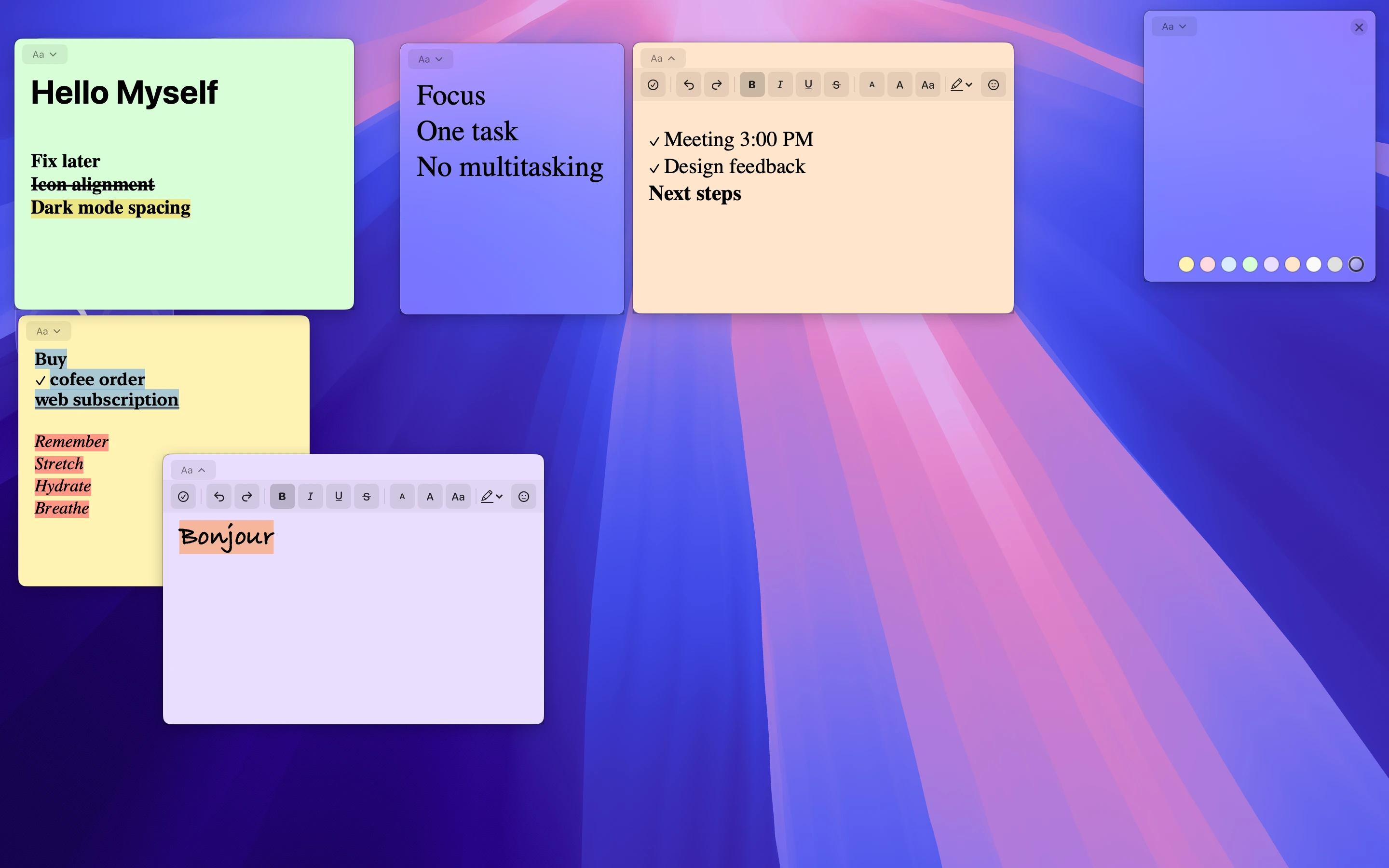 Nano Sticky Multiple Notes