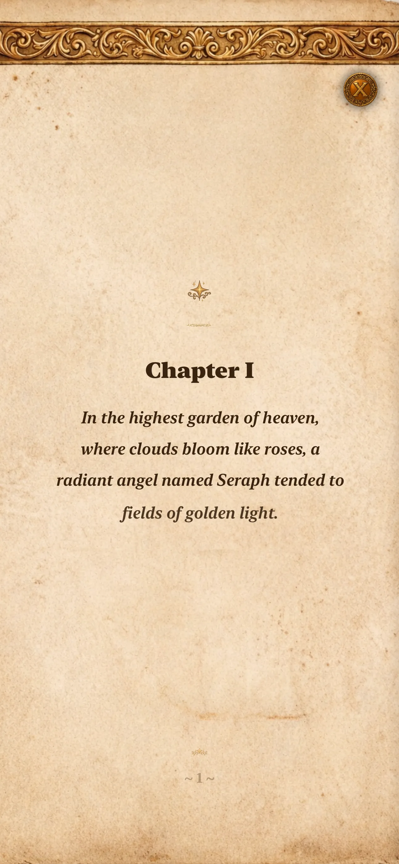 Chapter I storybook page