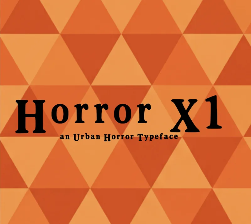 HorrorX1 typeface specimen